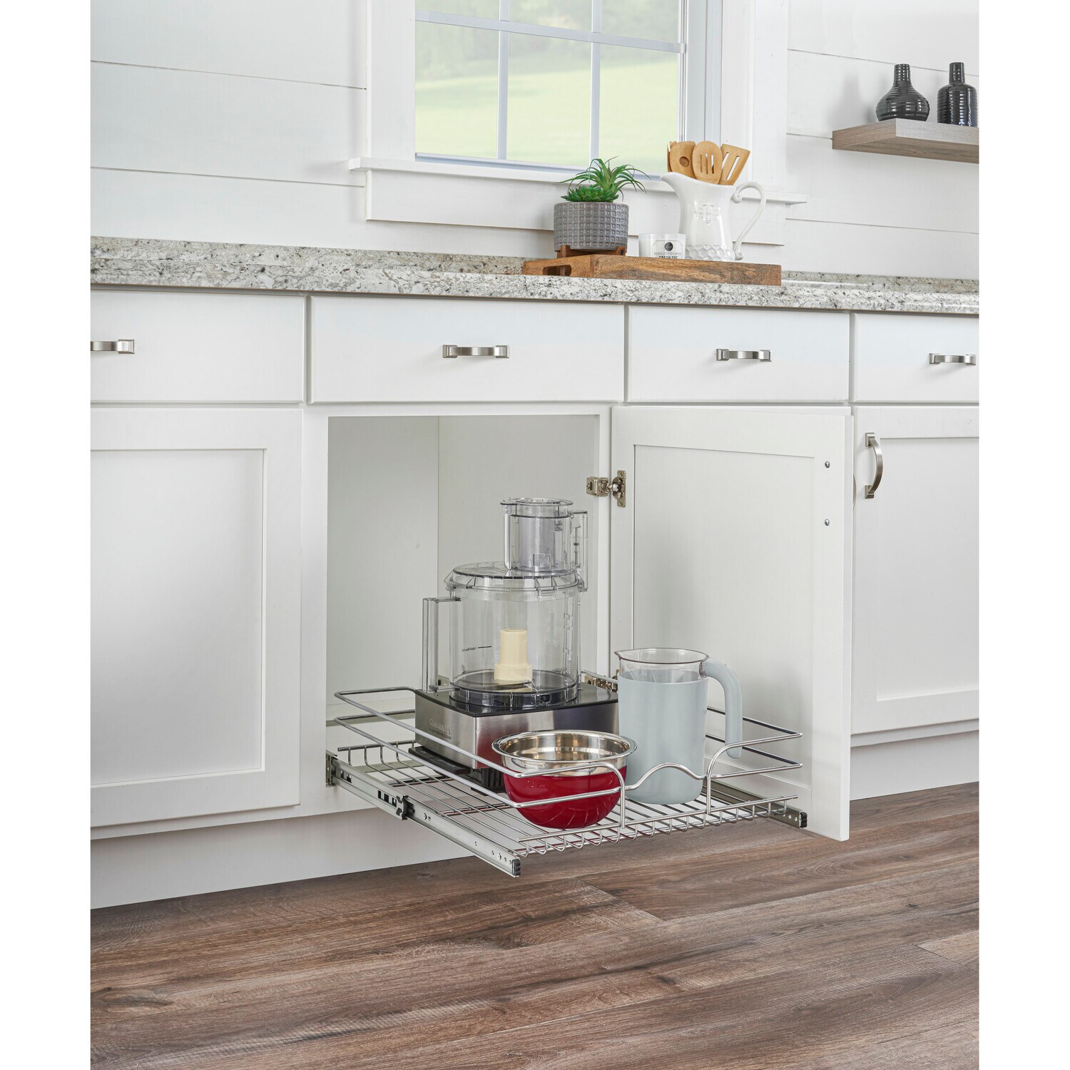 Rev-A-Shelf 5.25 in. H x 29.5 in. W x 22 in. D Chrome Under Sink