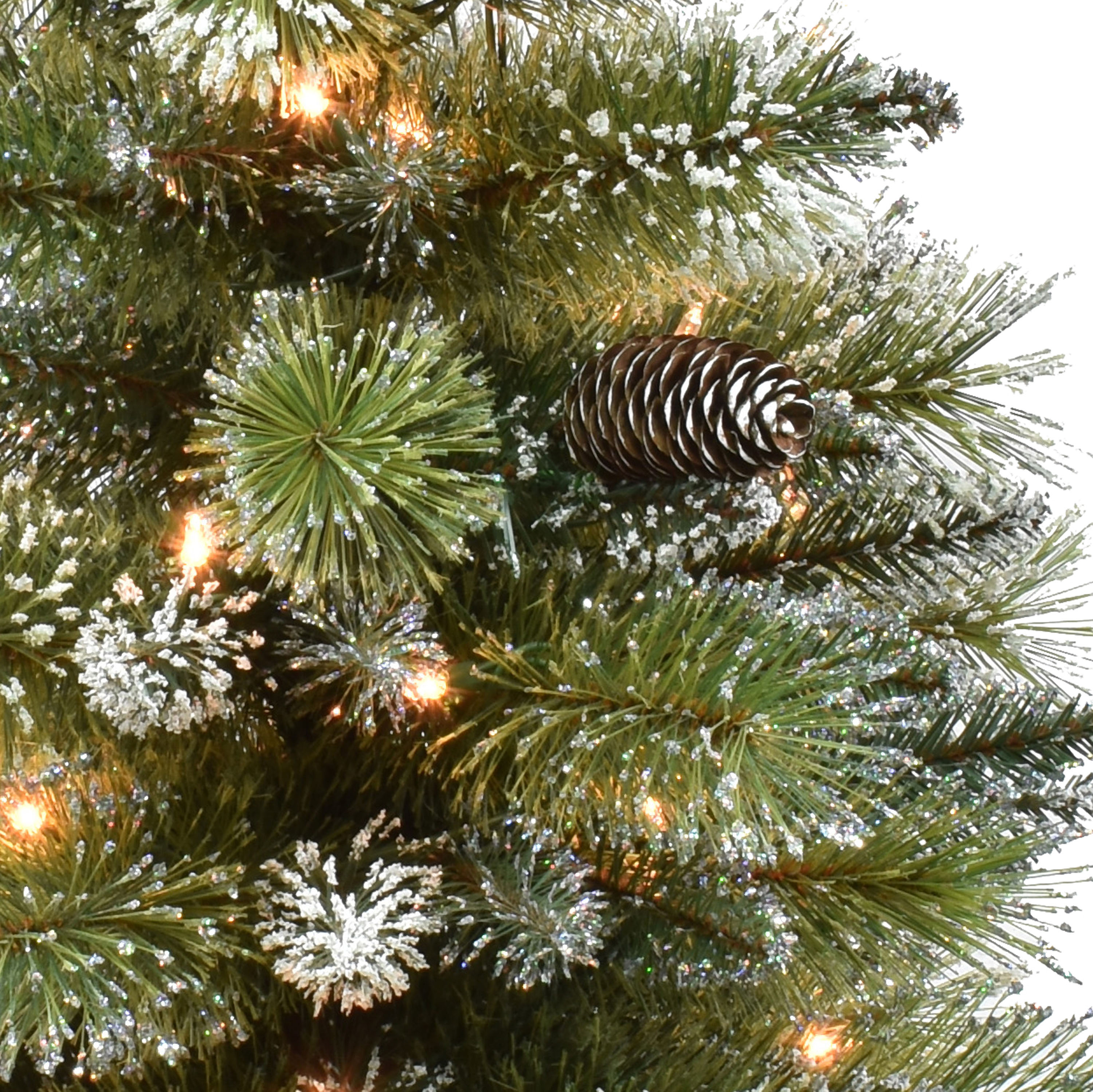 Puleo International 4-ft Snowy Pine Pre-lit Artificial Christmas Tree ...