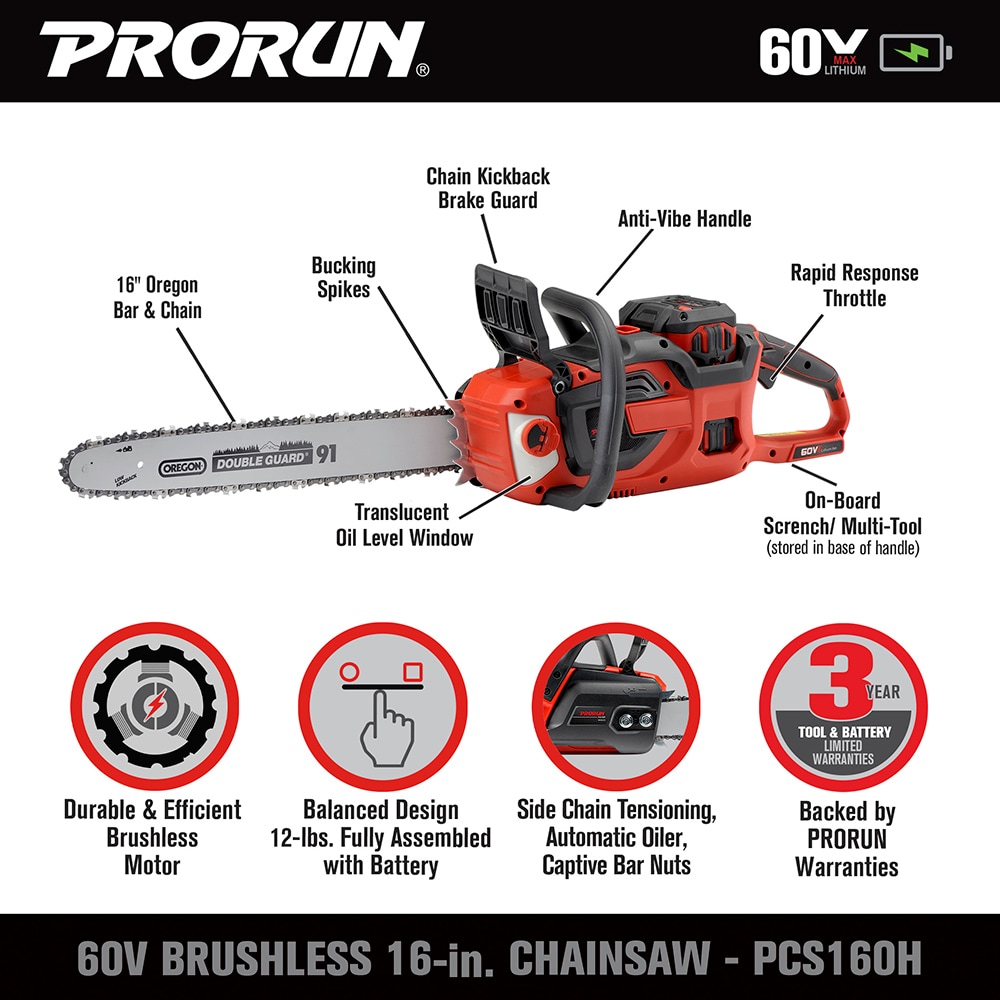 PRORUN PCS160H Cordless-Chainsaw - View #2