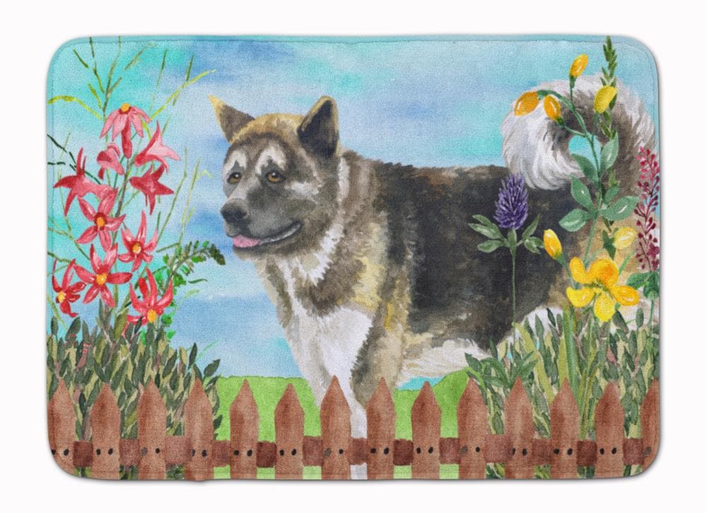 Caroline's Treasures CK1231RUG Springtime Dog 27-in x 19-in Multiple Colors/Finishes Microfiber Memory Foam Bath Mat