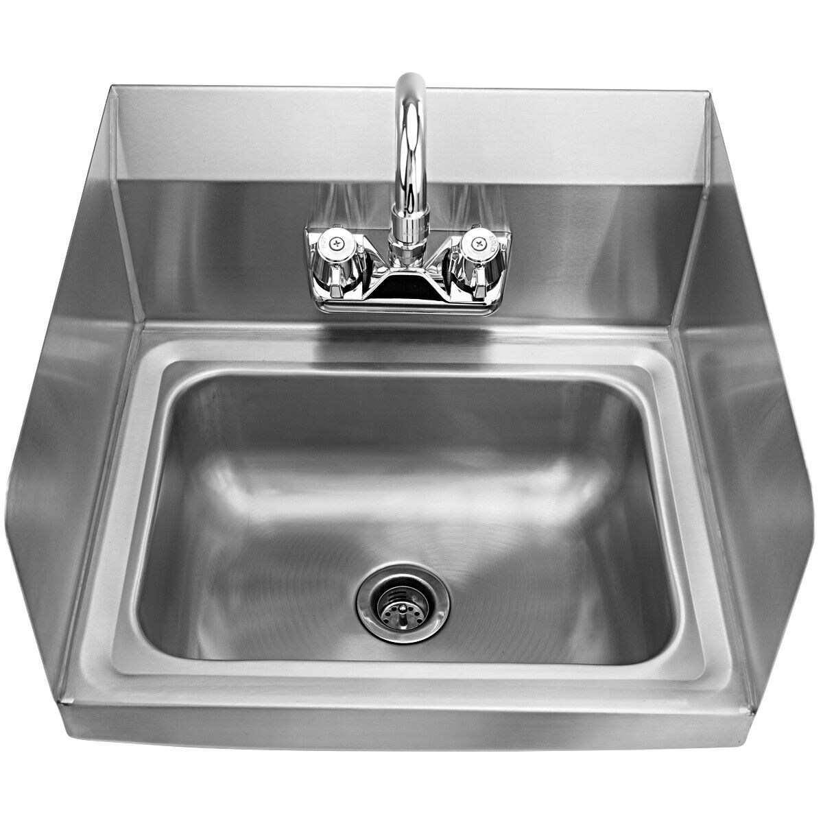 WELLFOR 15-in x 17-in 1-Basin Stainless Steel Wall Mount Utility Tub ...