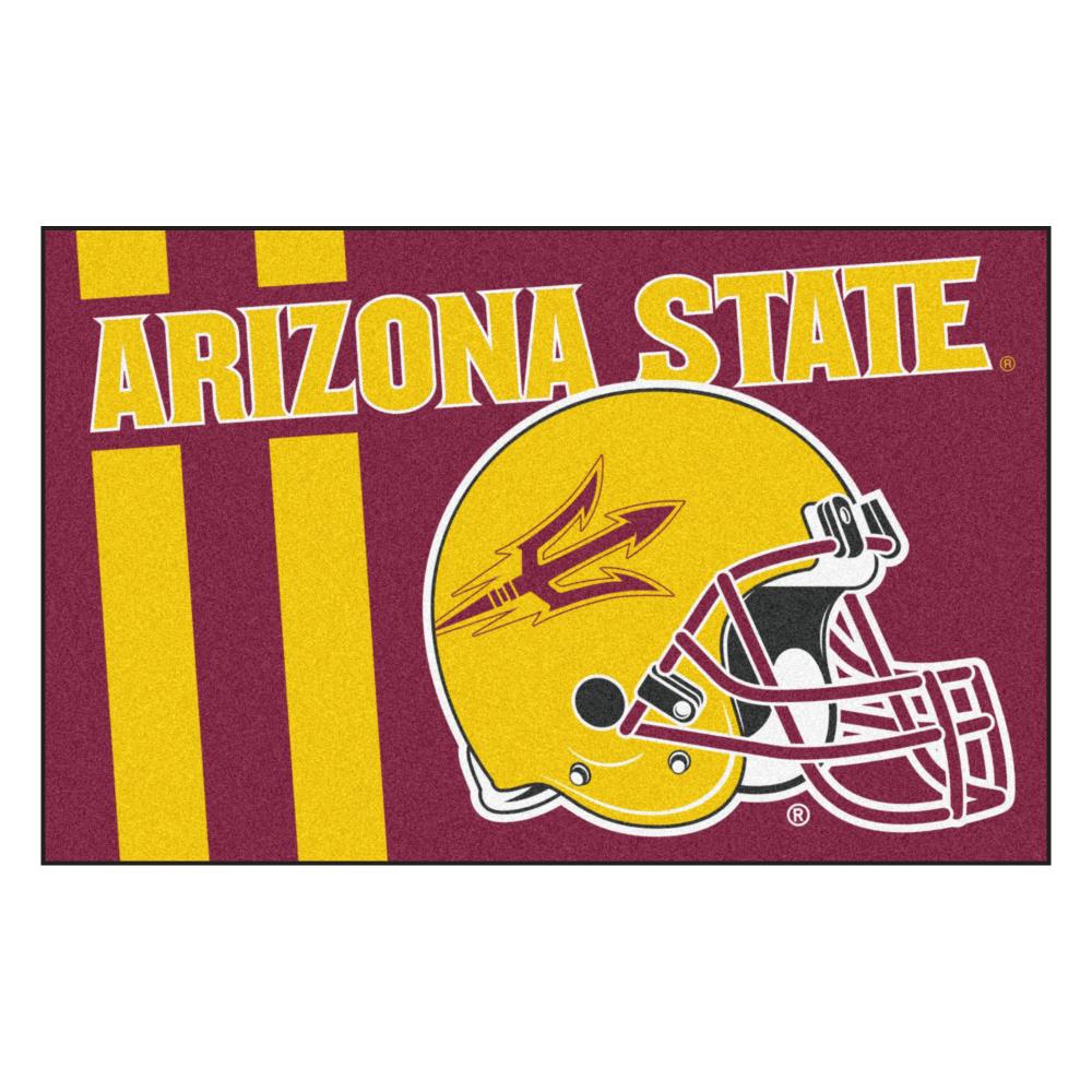 FANMATS Arizona State Sun Devils 1-1/2-ft x 2-1/2-ft Red Rectangular Indoor Door Mat