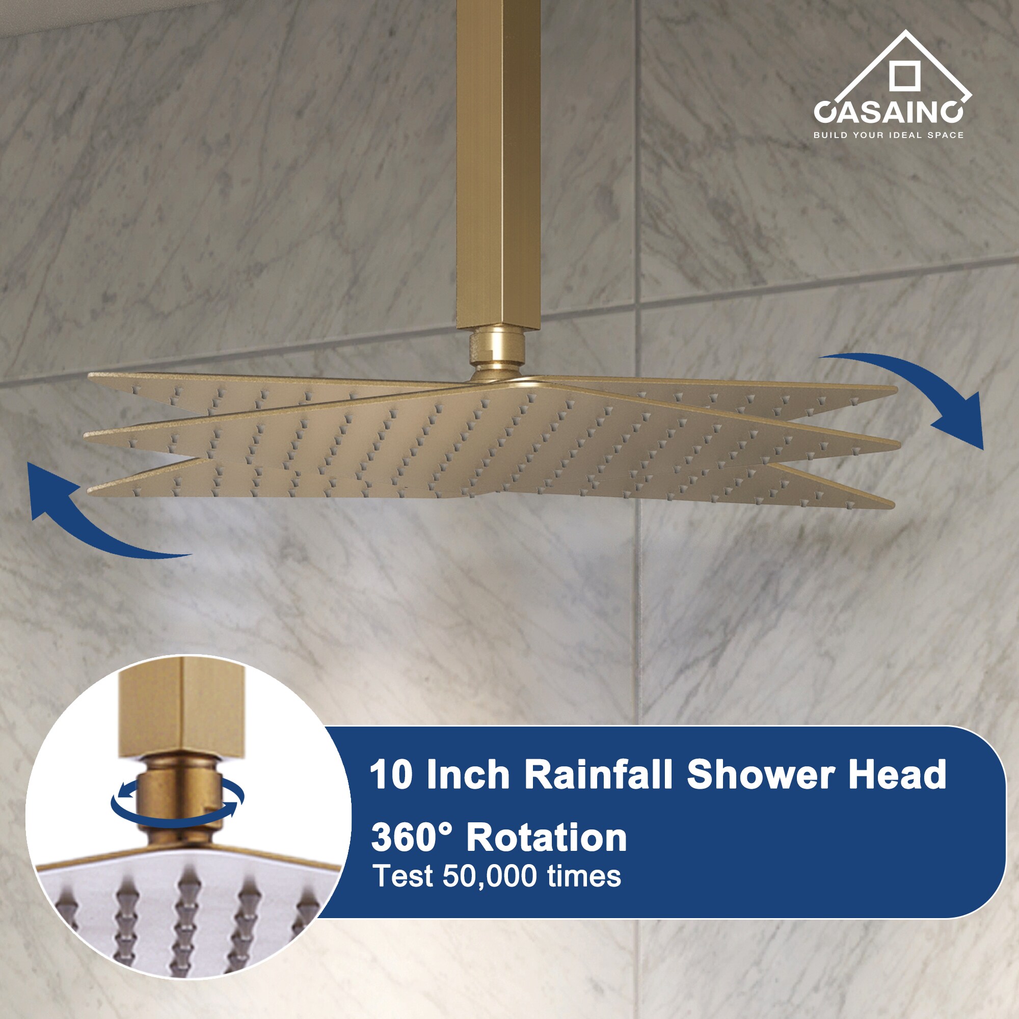 CASAINC MCS96-BG Showerhead-Bar-Panels - View #7