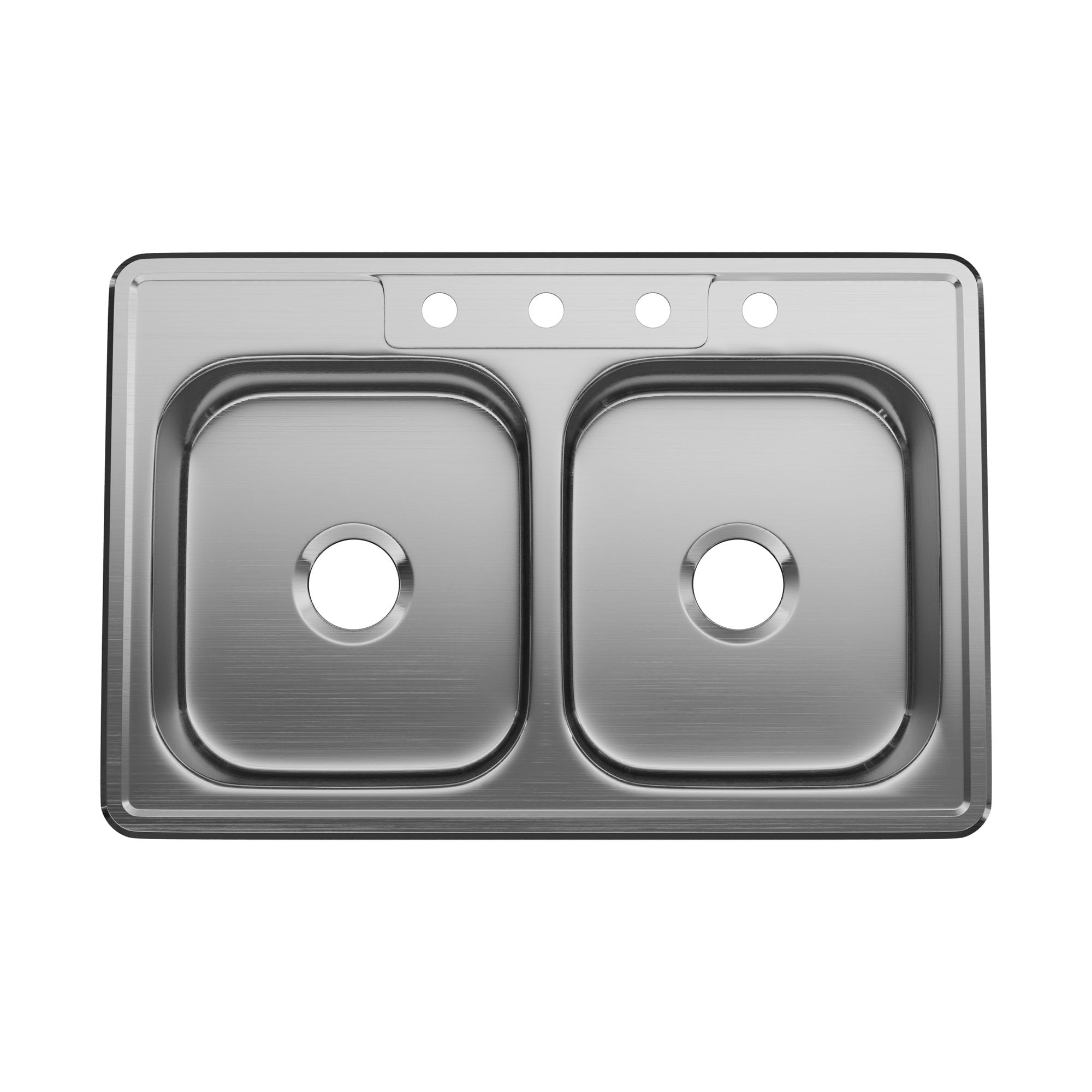 33-Inch Stainless Steel Double Bowl Drop-In Kitchen Sink