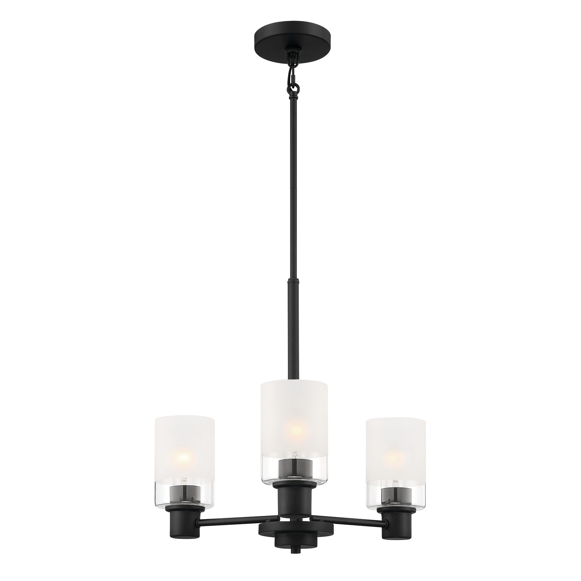 Cedar Lane Matte Black 20" Wide 3-Light Chandelier