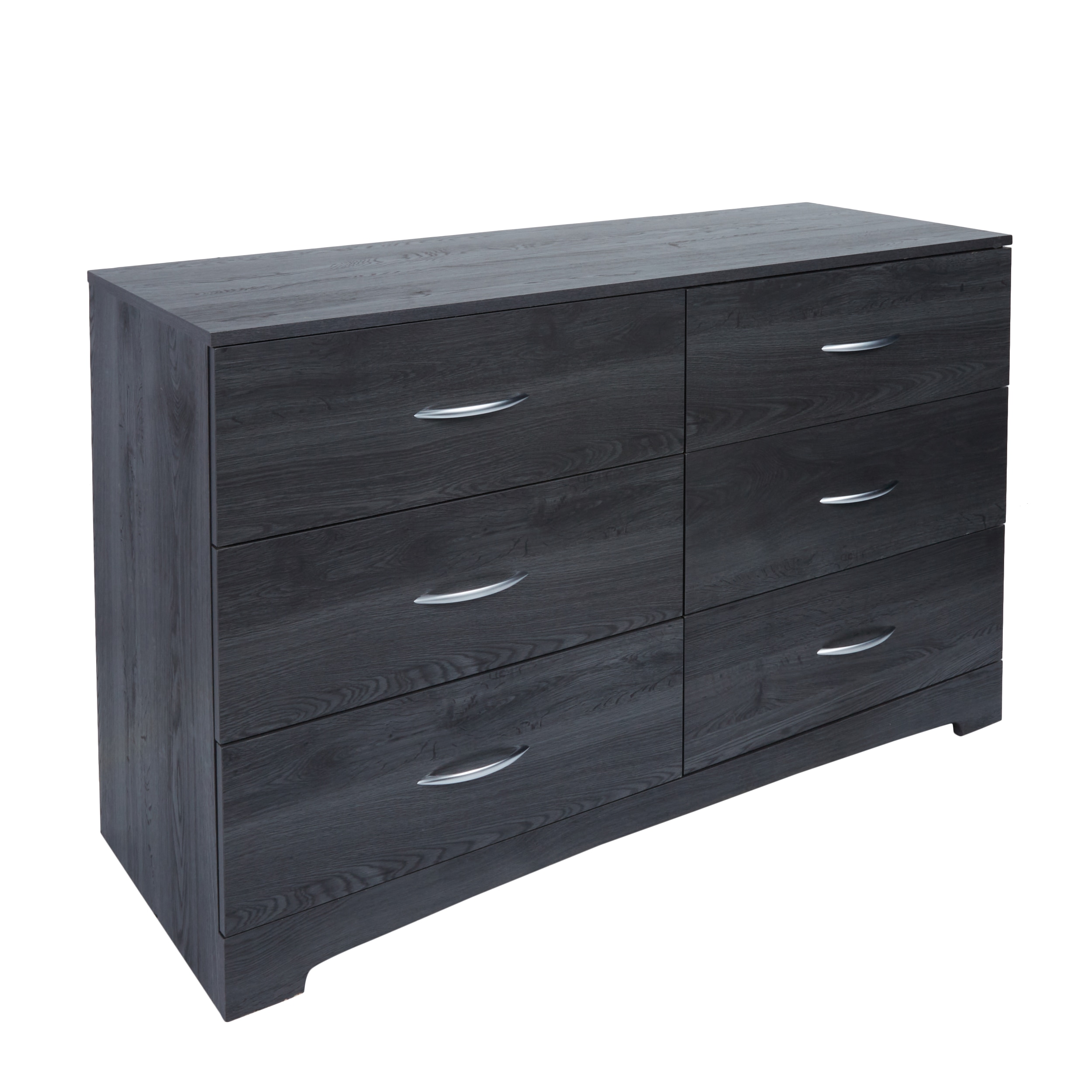 Gray Oak Double Dresser with Soft Close Drawers