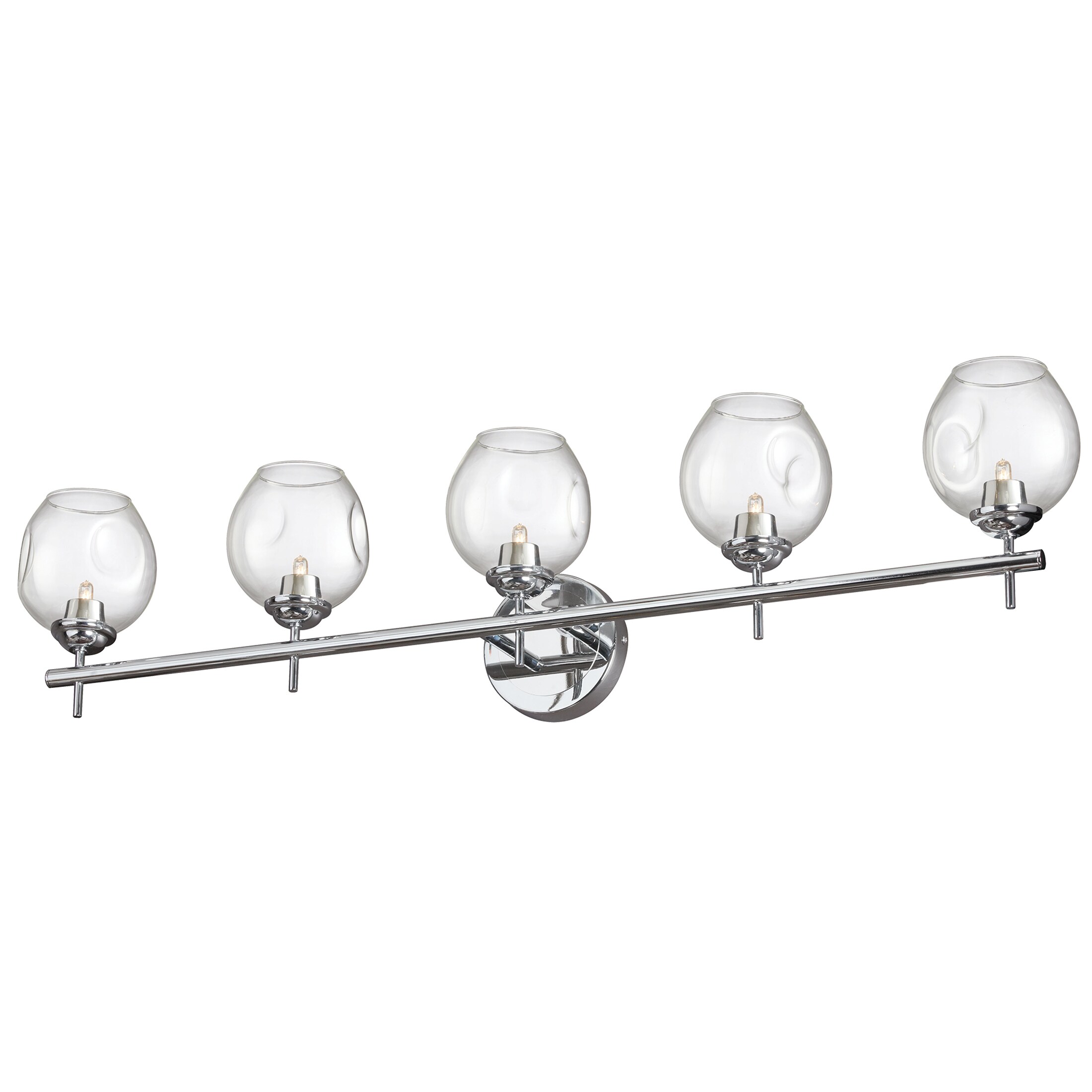 Dainolite ABI-365W-PC Abii 37.5-in 5 -Light Polished Chrome Transitional Vanity light