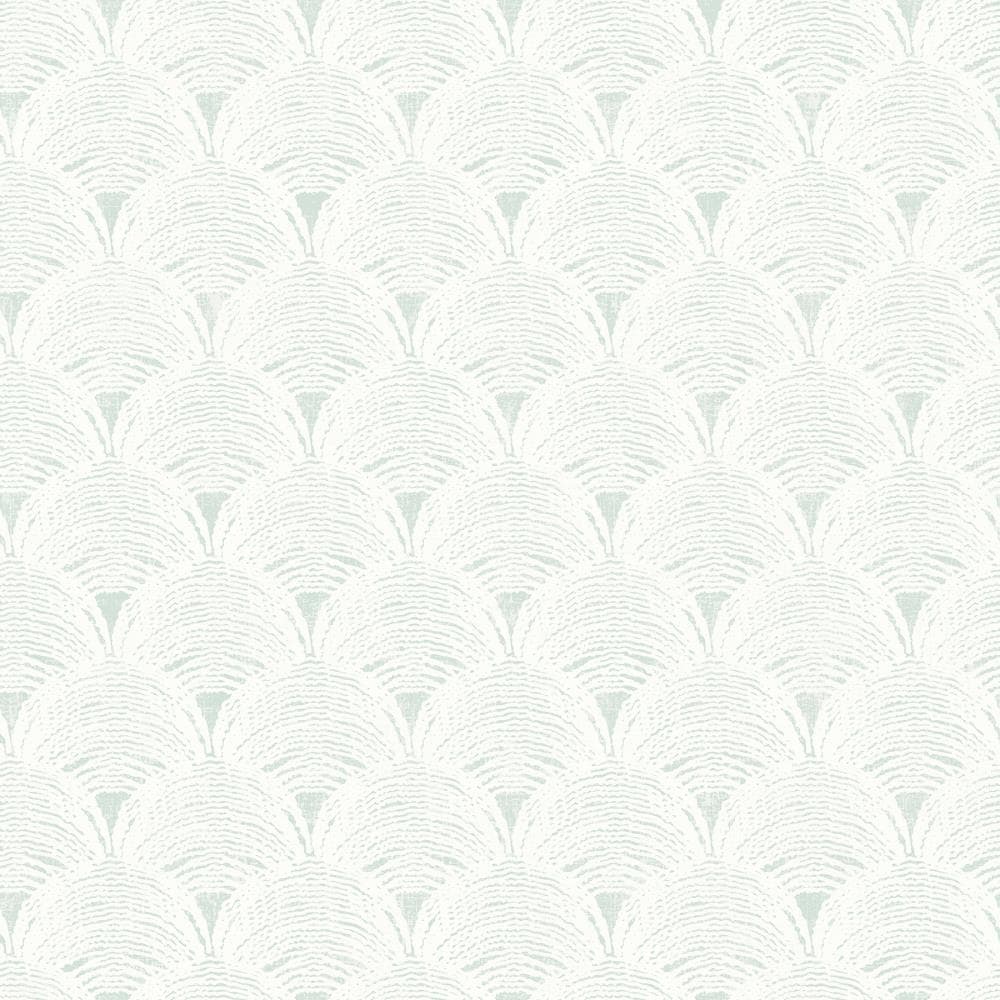 Chesapeake 3120-13652 Sanibel 56.4-Sq. Feet Teal Non-woven Textured Geometric 3D Prepasted Water Activated Paste Wallpaper