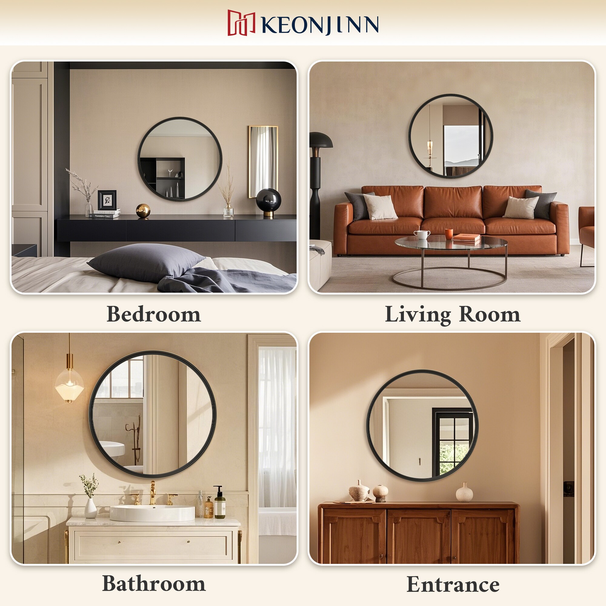 Keonjinn LW-YX18-R41BK Decor-Mirrors - View #9