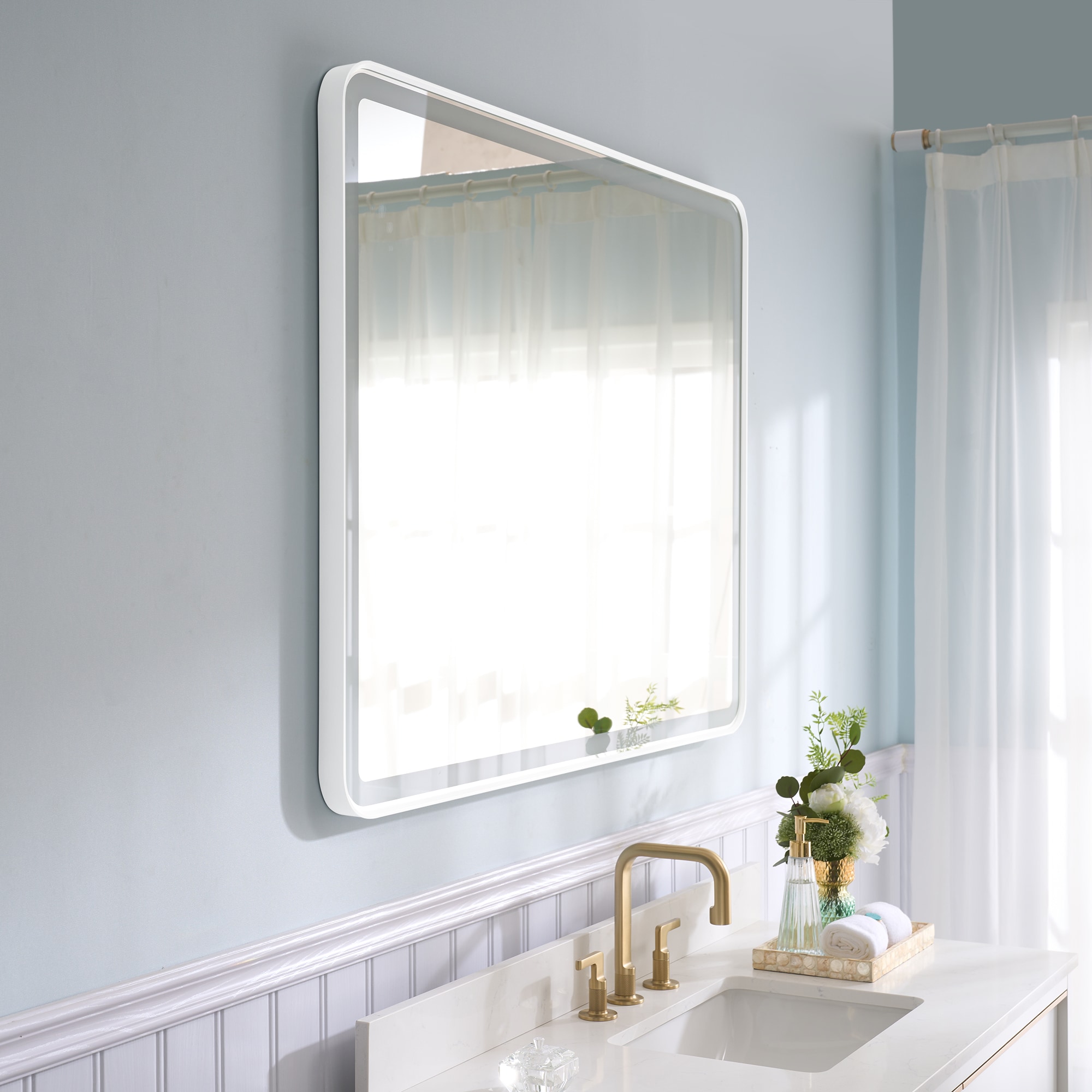 WELLFOR W9FM4836WT Framed-Bath-Mirrors - View #3