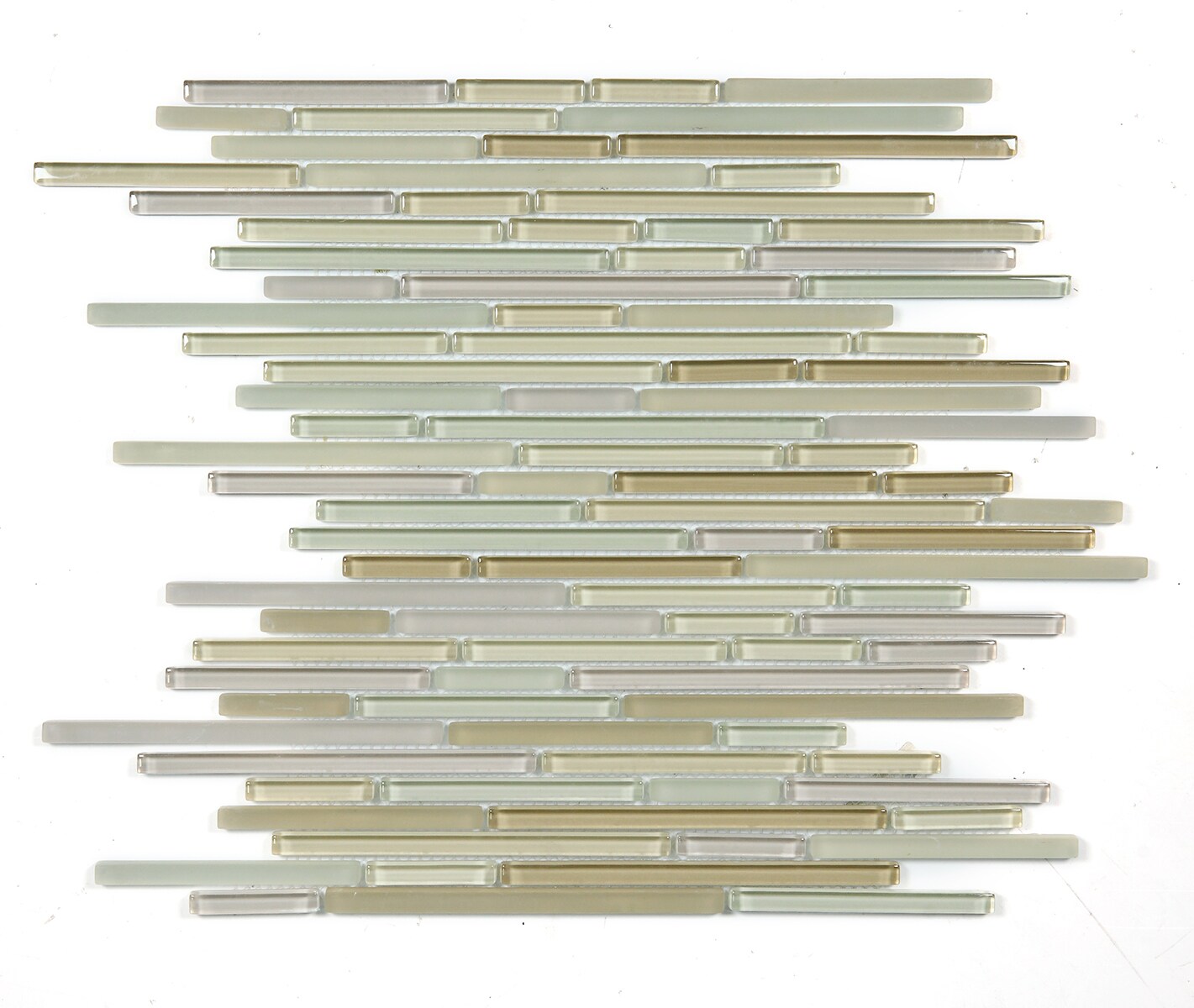 Abolos LWSHDCLNR-SY New Era Yellow 12-in x 12-in Glossy Glass Mosaic Floor and Wall Tile (10-sq. ft/ Carton)