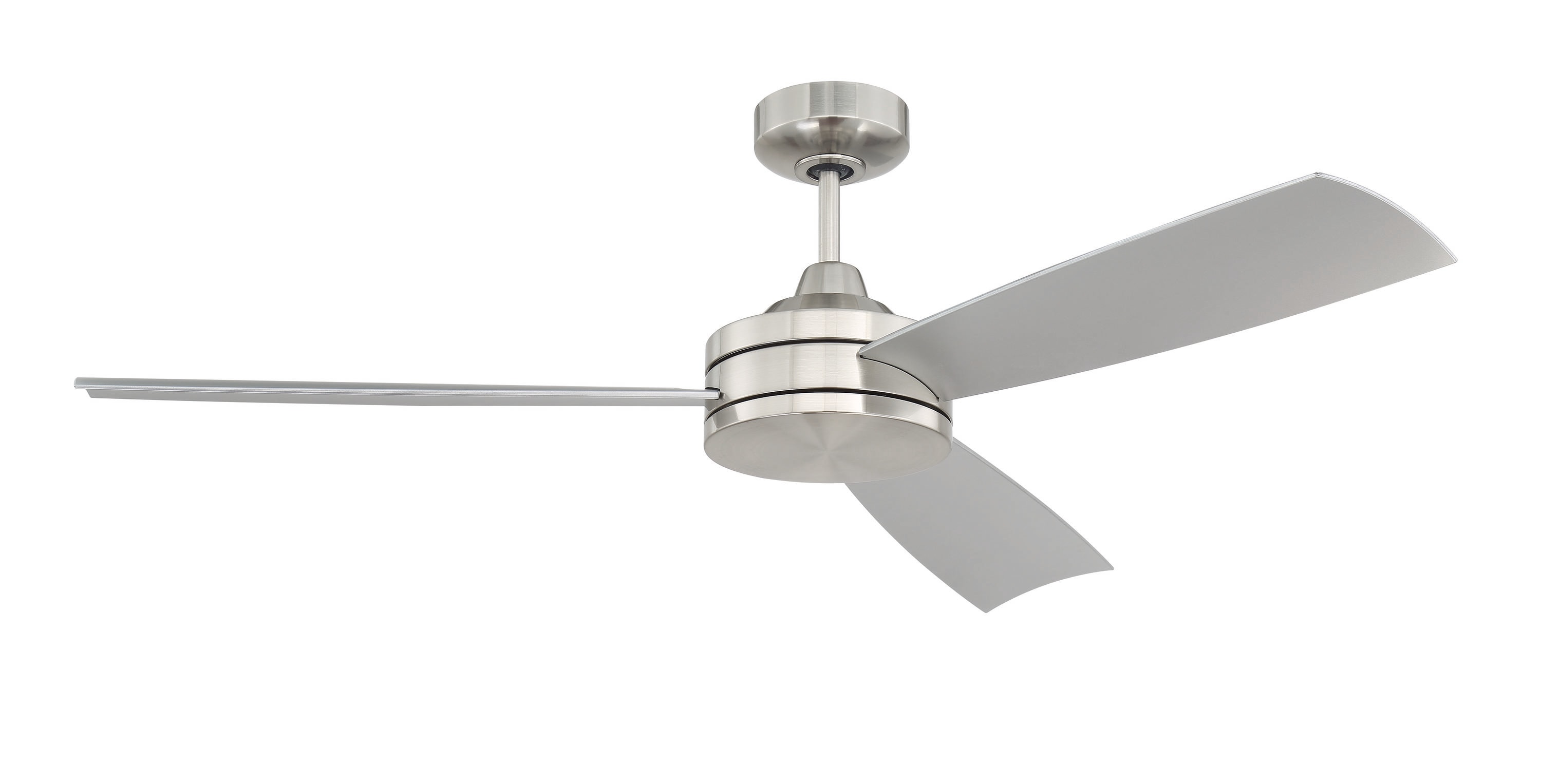 Craftmade INS54BNK3 Inspo 54-in Brushed Polished Nickel with Brushed nickel Blades Ceiling Fan Without Light ( 3 -Blade )
