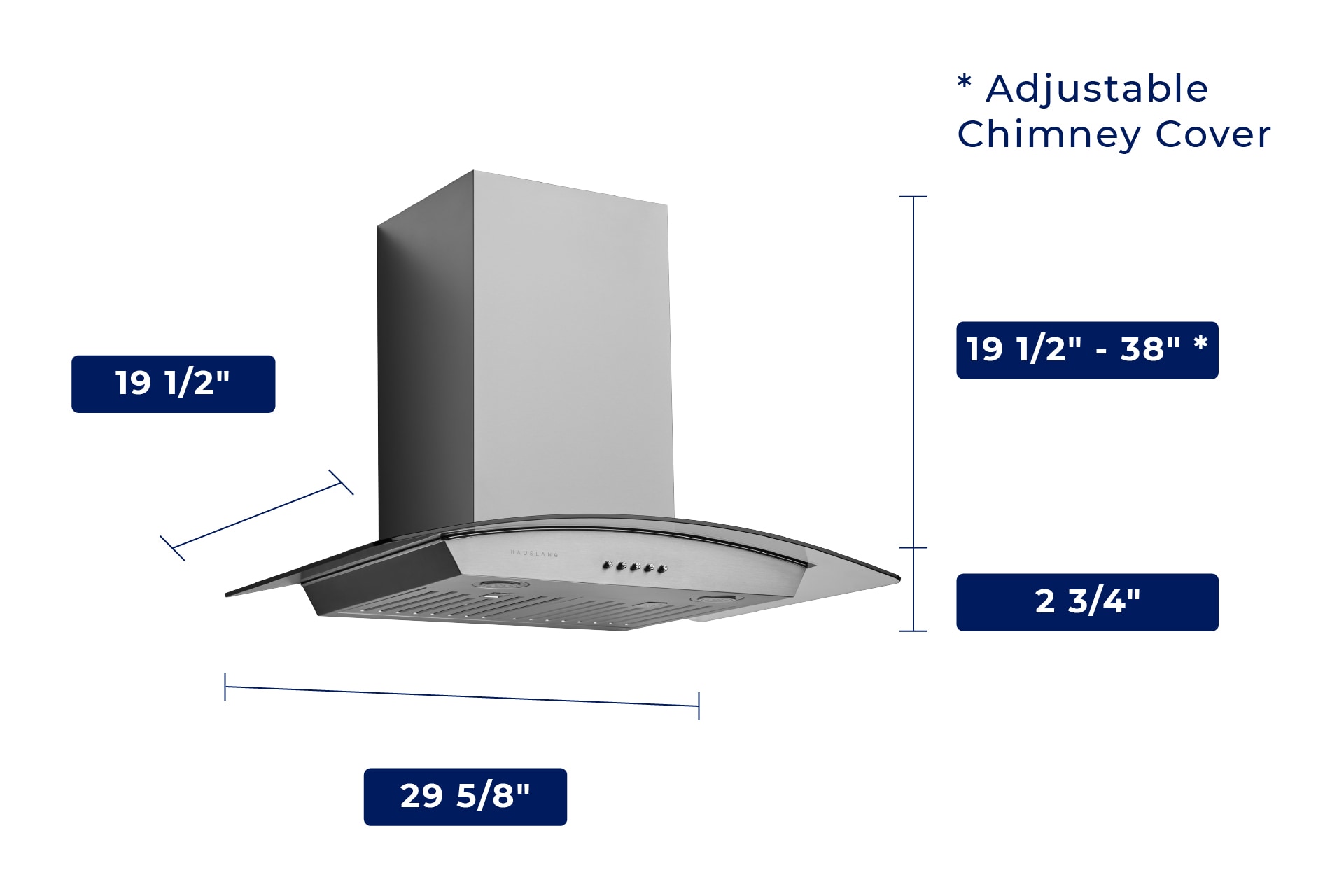 Hauslane WM-630SS-30 Wall-Mounted-Range-Hoods - View #12