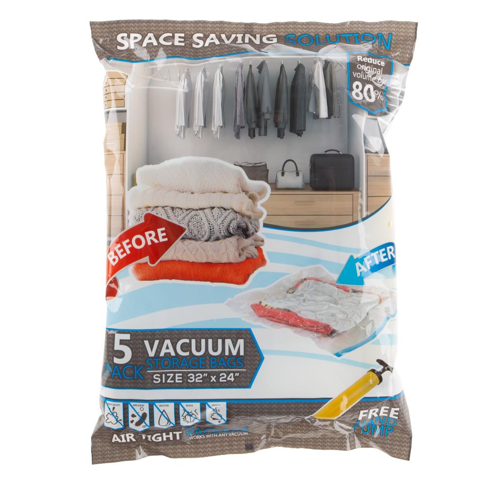 80cm x 100cm Voche® Pack of 5 Space Saving Vacuum Compressed Storage Bags Large 