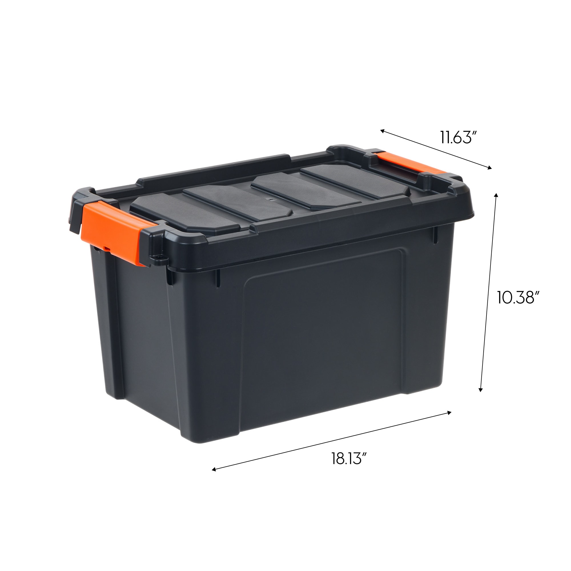 Drephia 4 Pack Clear Latch Storage Bin with Lid and Wheels, 50 L Large Plastic Storage Box
