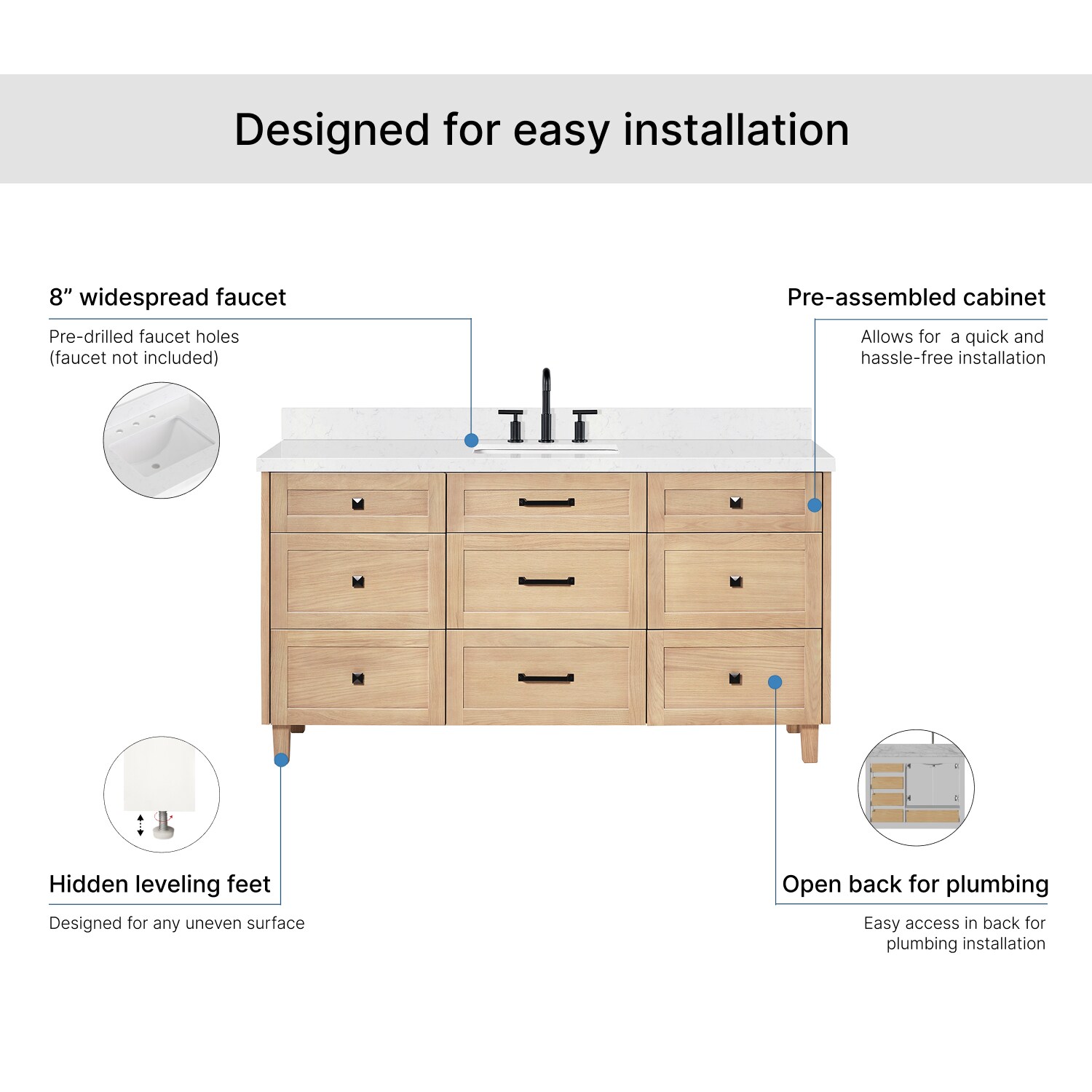 ARIEL B66CQRVOWOA Bath-Vanity-Combo - View #7