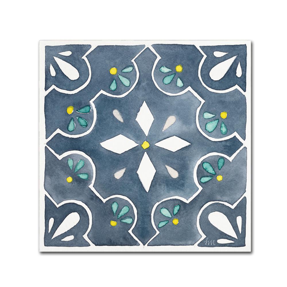 Trademark Fine Art WAP02199-C1818GG Framed 18-in H x 18-in W Abstract Print on Canvas