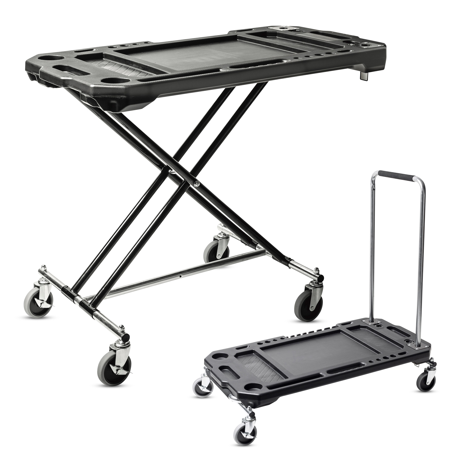 Wide Metal Utility Cart Black - Brightroom™