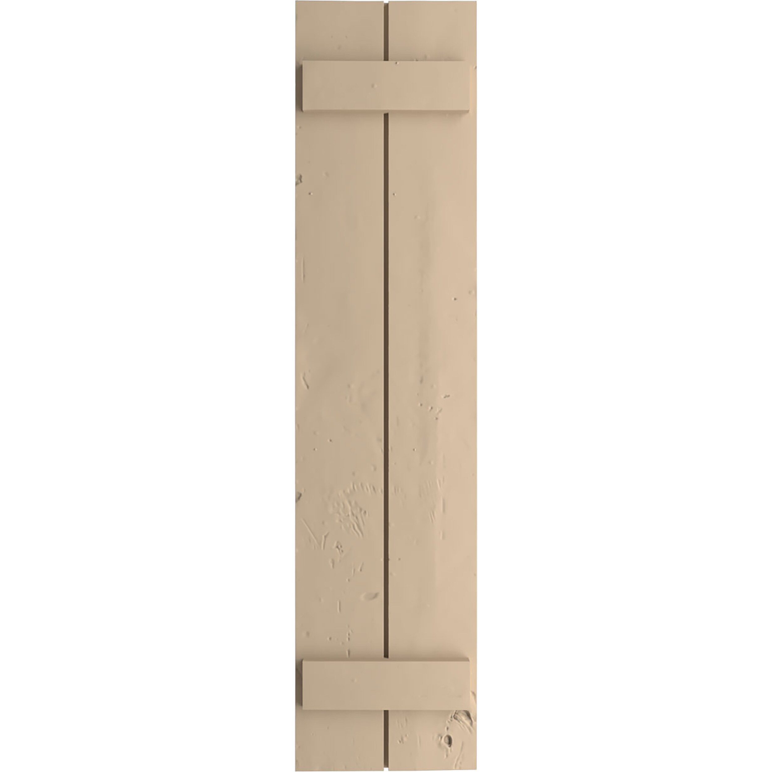 Ekena Millwork SHUBJS11X24KPPR 11-in W x 24-in H Knotty Pine Paintable/Stainable Board and batten Exterior Shutters ( 2 -Pack )