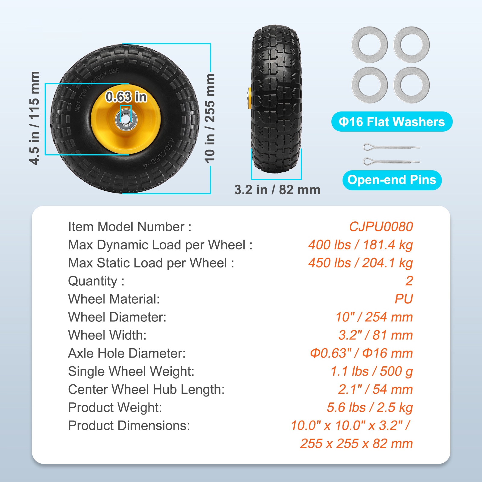 VEVOR SCFPLJAZPU4005644V0 Caster-Cups - View #7