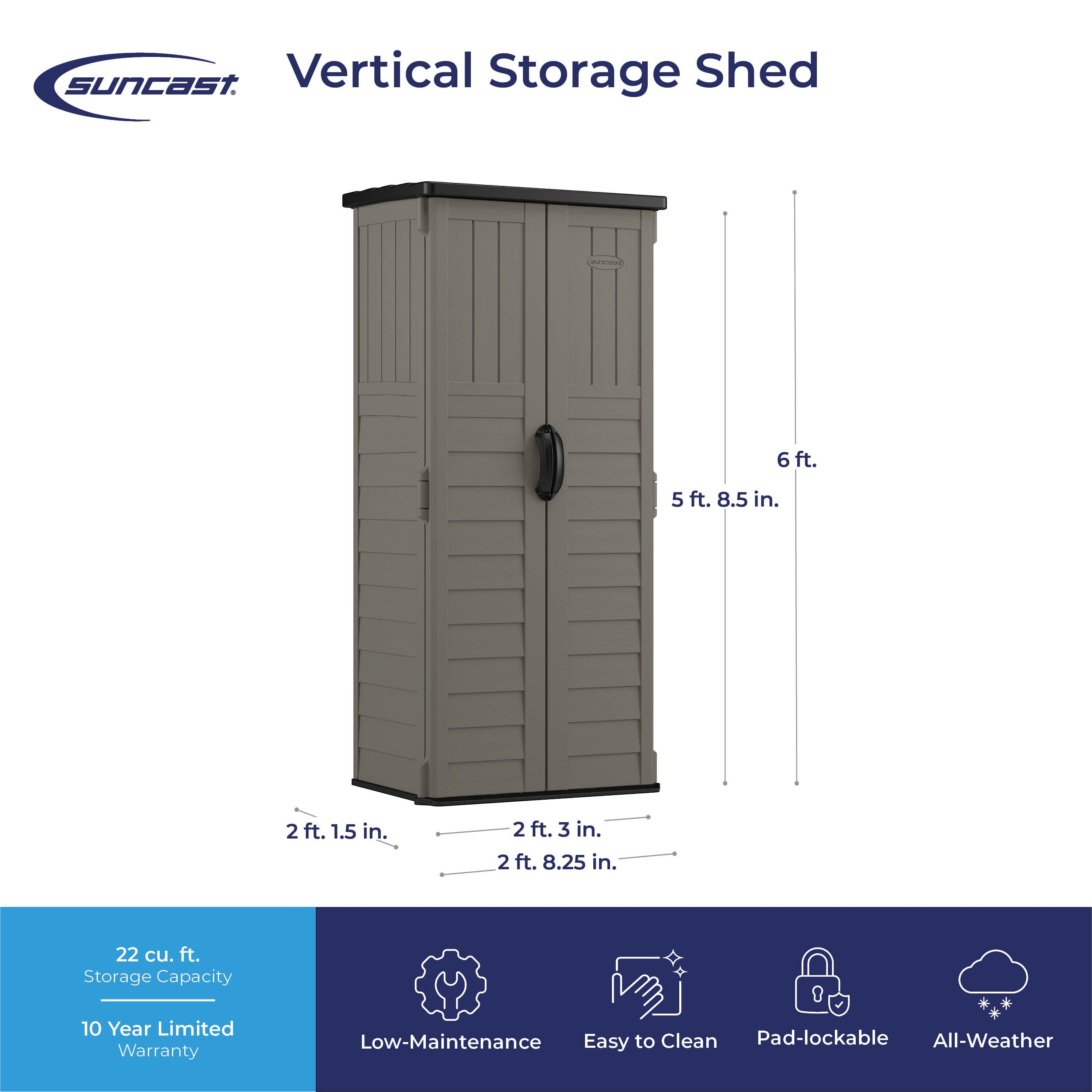 Suncast BMS1250SB Vinyl-Resin-Storage-Buildings - View #5
