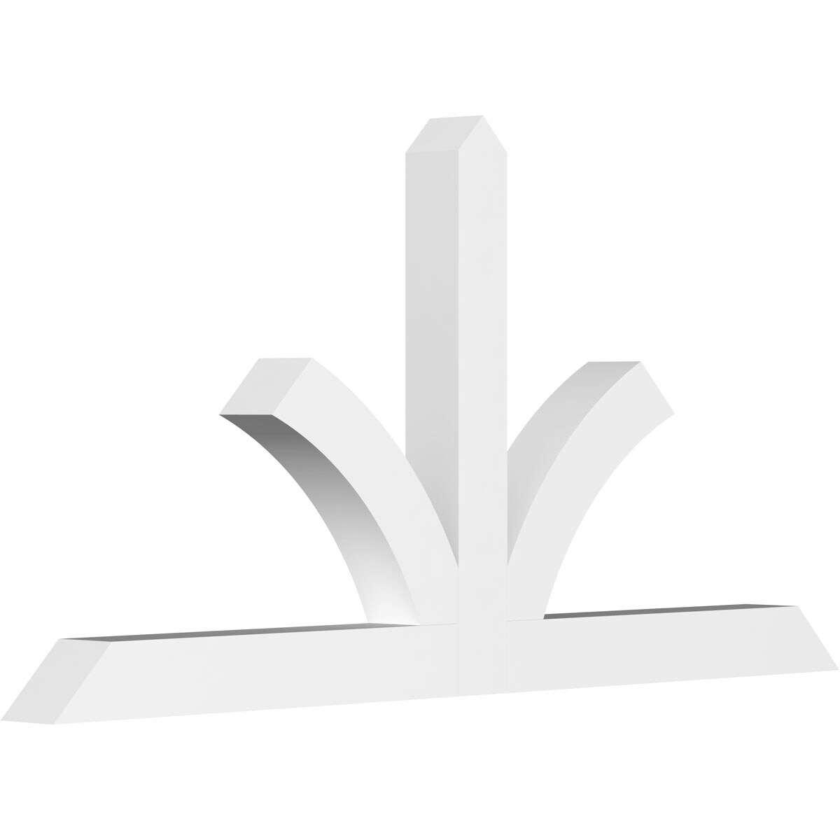 Ekena Millwork GBP096X48X0606RIC00 Richland White PVC Gable bracket