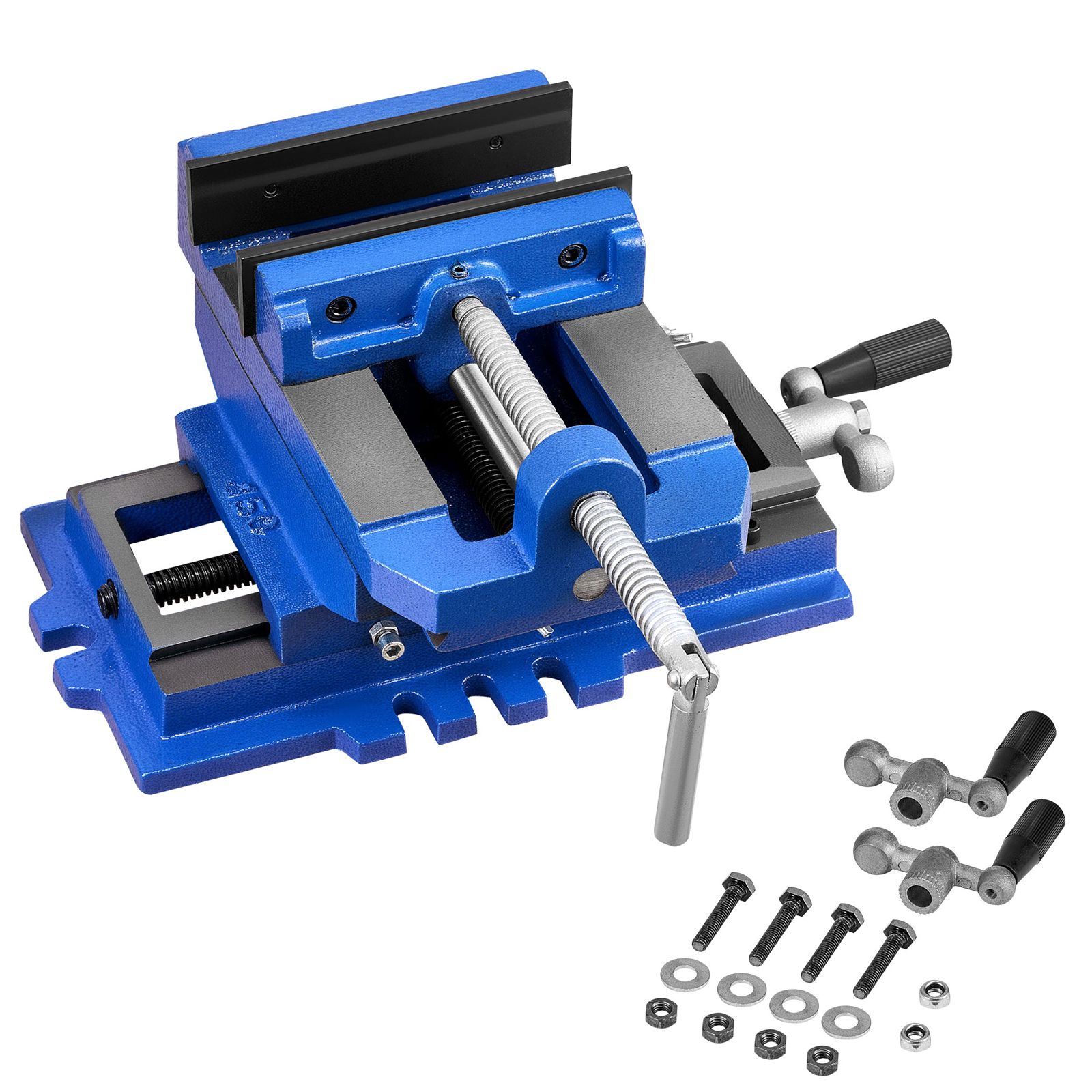 SPACELEAD 4 Inch Jaw Width Cross Slide Drill Press Vise 2 Way X-Y Axis Heavy Duty Cast Iron Bench Vise 3.5 Inch Max Jaw Opening for Woodworking Drilling CNC Milling #DOBASP-D01027RZF98