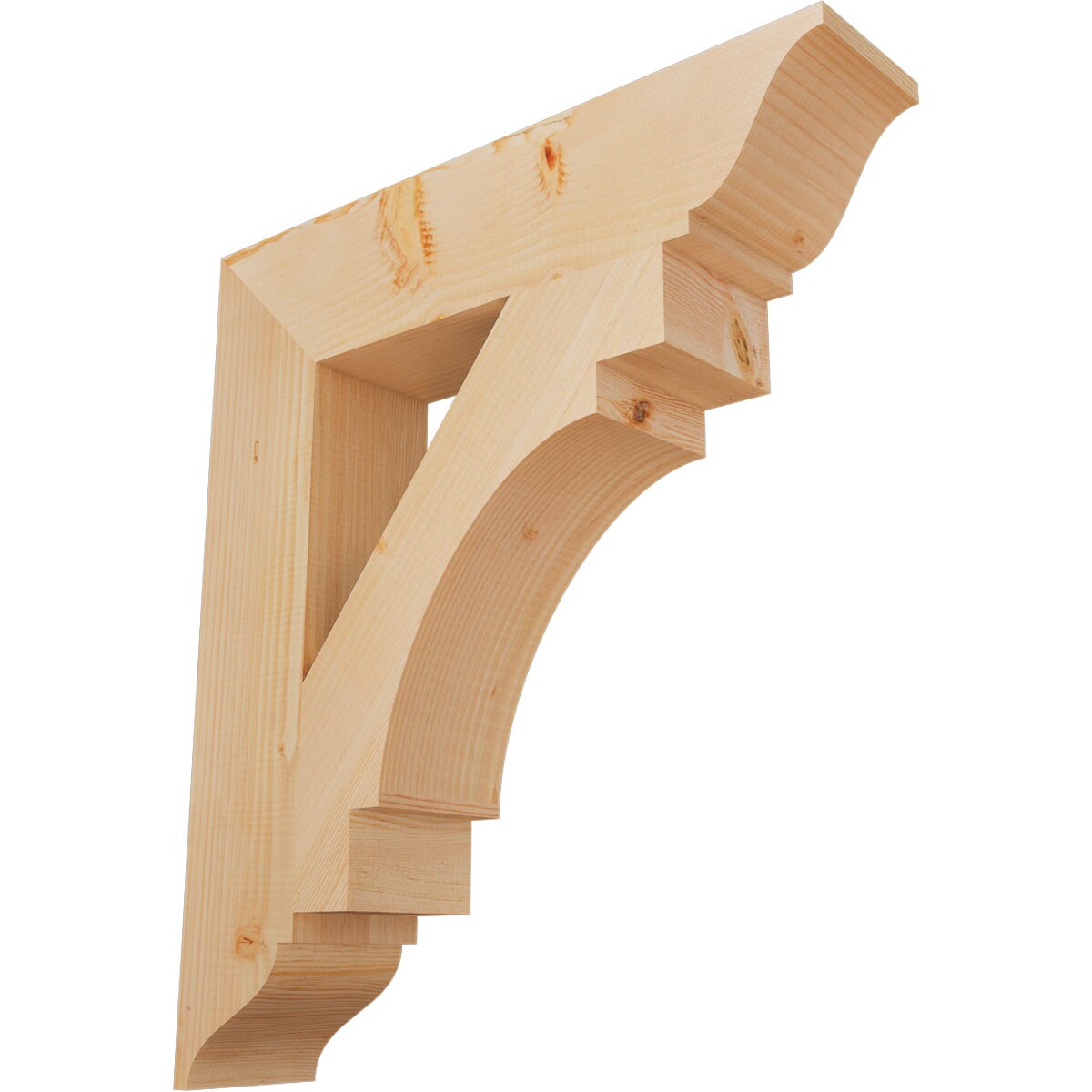 Ekena Millwork BKT06X28X32MRC01SDF Merced traditional smooth 5-1/2-in x 28-in x 32-in Douglas fir Brown Wood Standard bracket