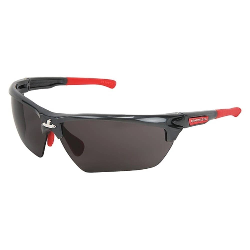 MCR Safety  Dominator (DM3) Safety Glasses MAX6 Anti-Fog Polycarbonate Lens Gun Metal Frame Half Frame