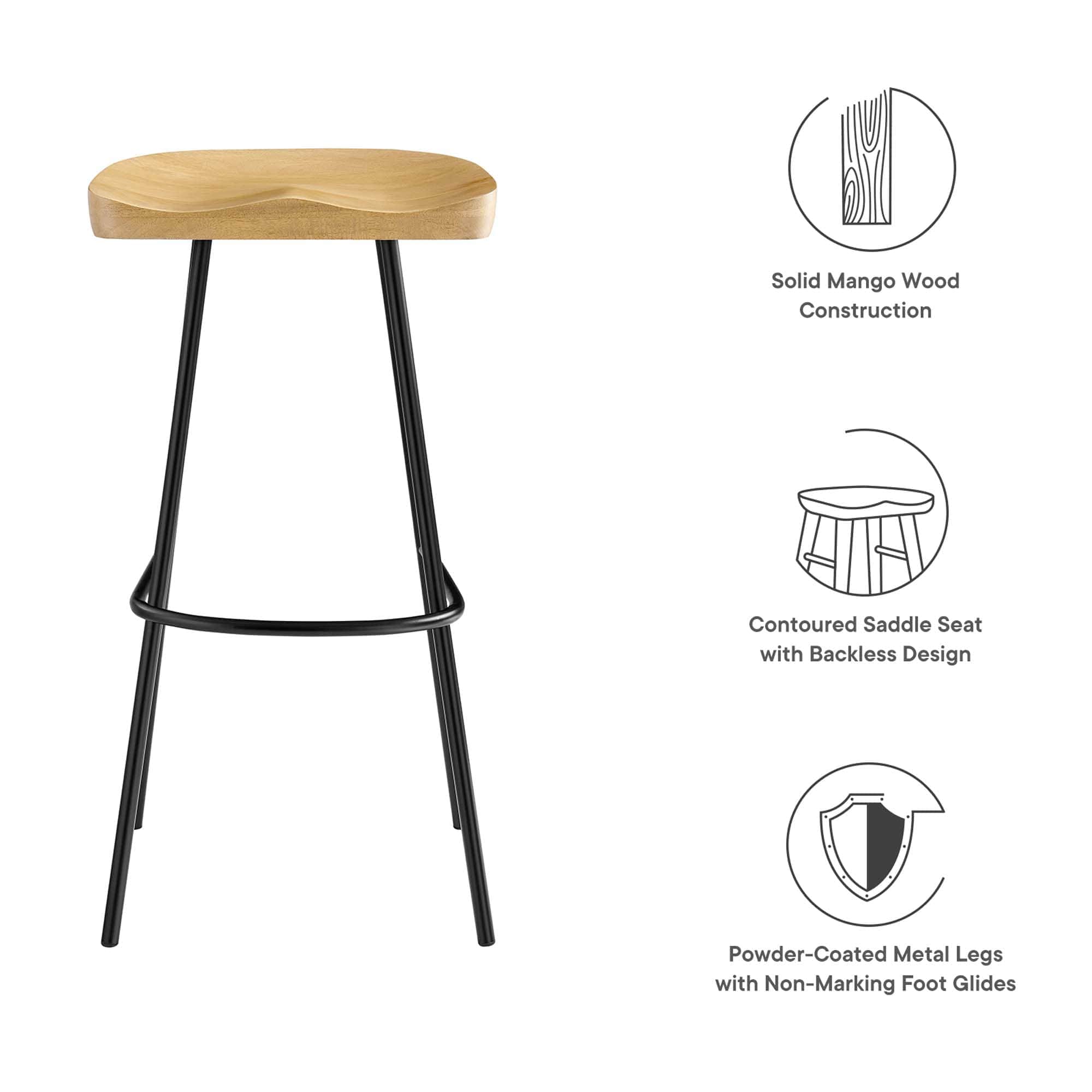 Modway EEI-6742-OAK stools - View #2