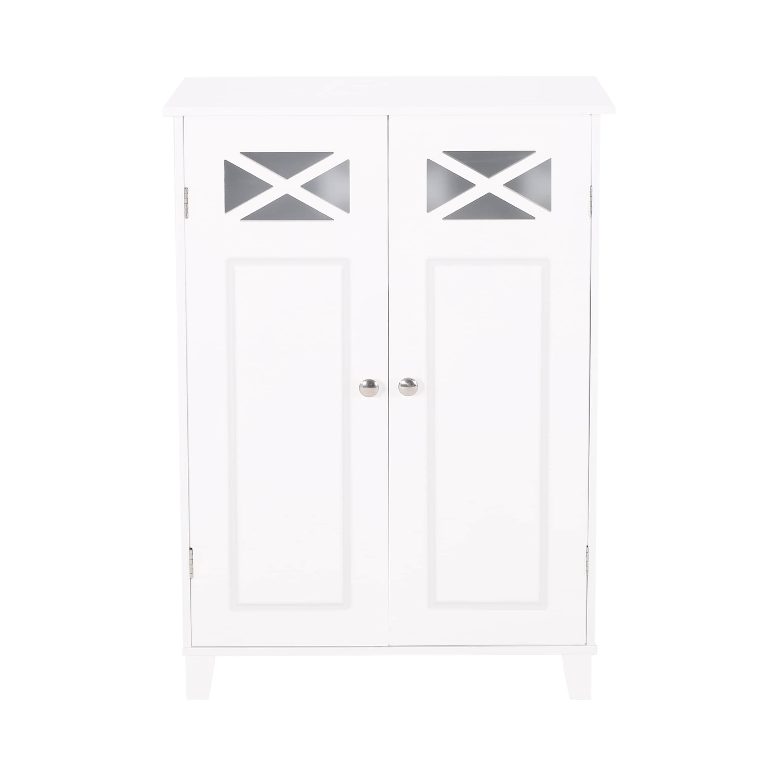 Siavonce ZX-690322 14-in x 30-in x 18-in Gray Freestanding Linen Cabinet