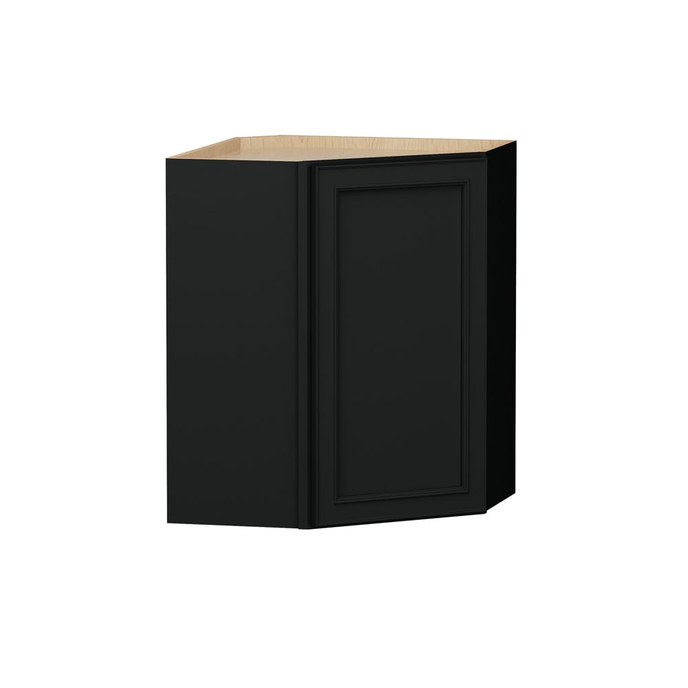 Shenandoah Irvington 24-in W x 30-in H x 12-in D Black Painted Diagonal Wall Fully Assembled Cabinet Recessed Panel Miter