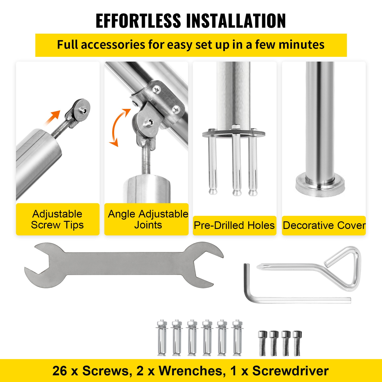 VEVOR SCBXGLTFS3BD01190V0 Interior-Stairpart-Railing - View #7