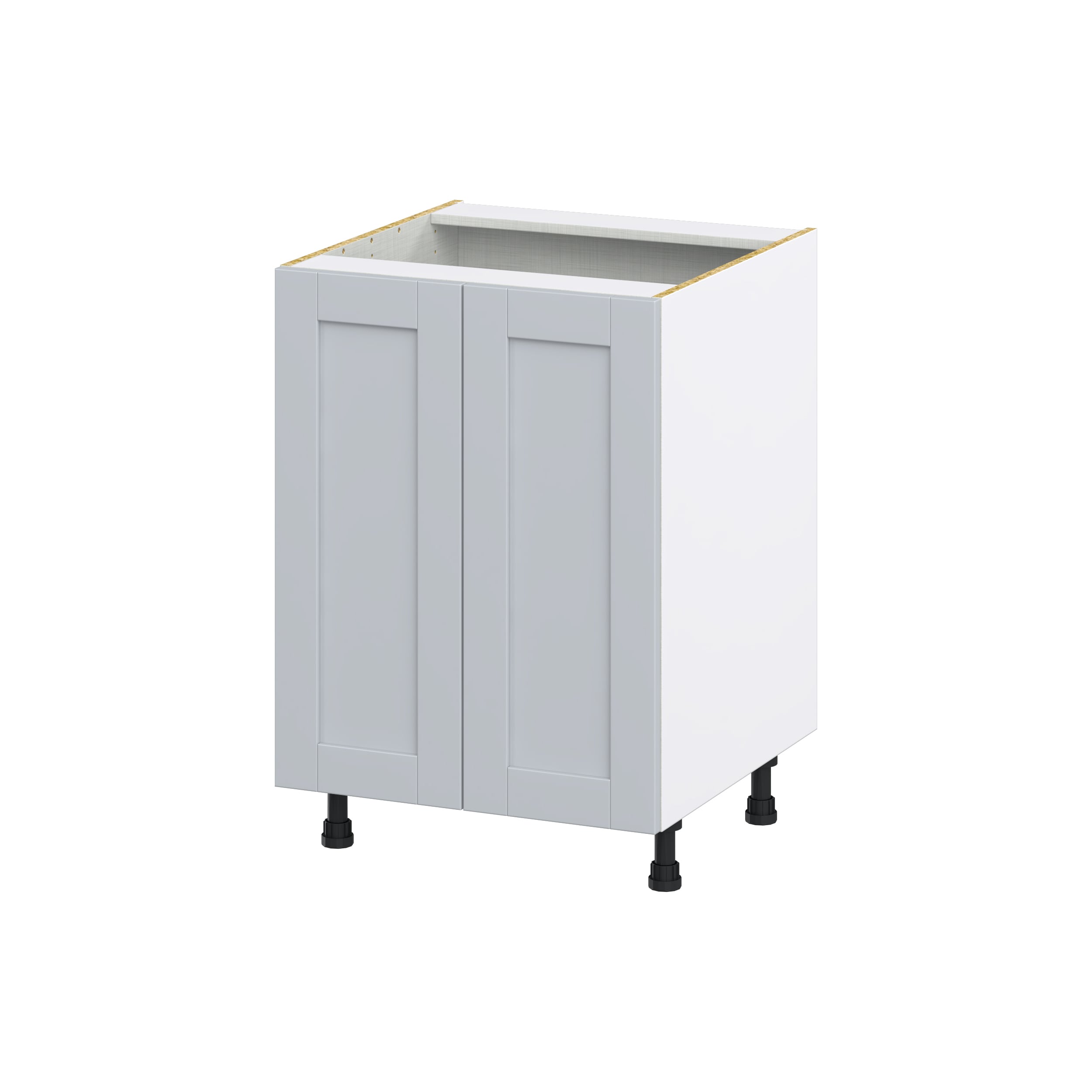 Hugo&Borg DSSB24-2FH-CH Charlesberg 24-in W x 34.5-in H x 24-in D Light Gray Sink Base Fully assembled Cabinet (Flat Panel Shaker)