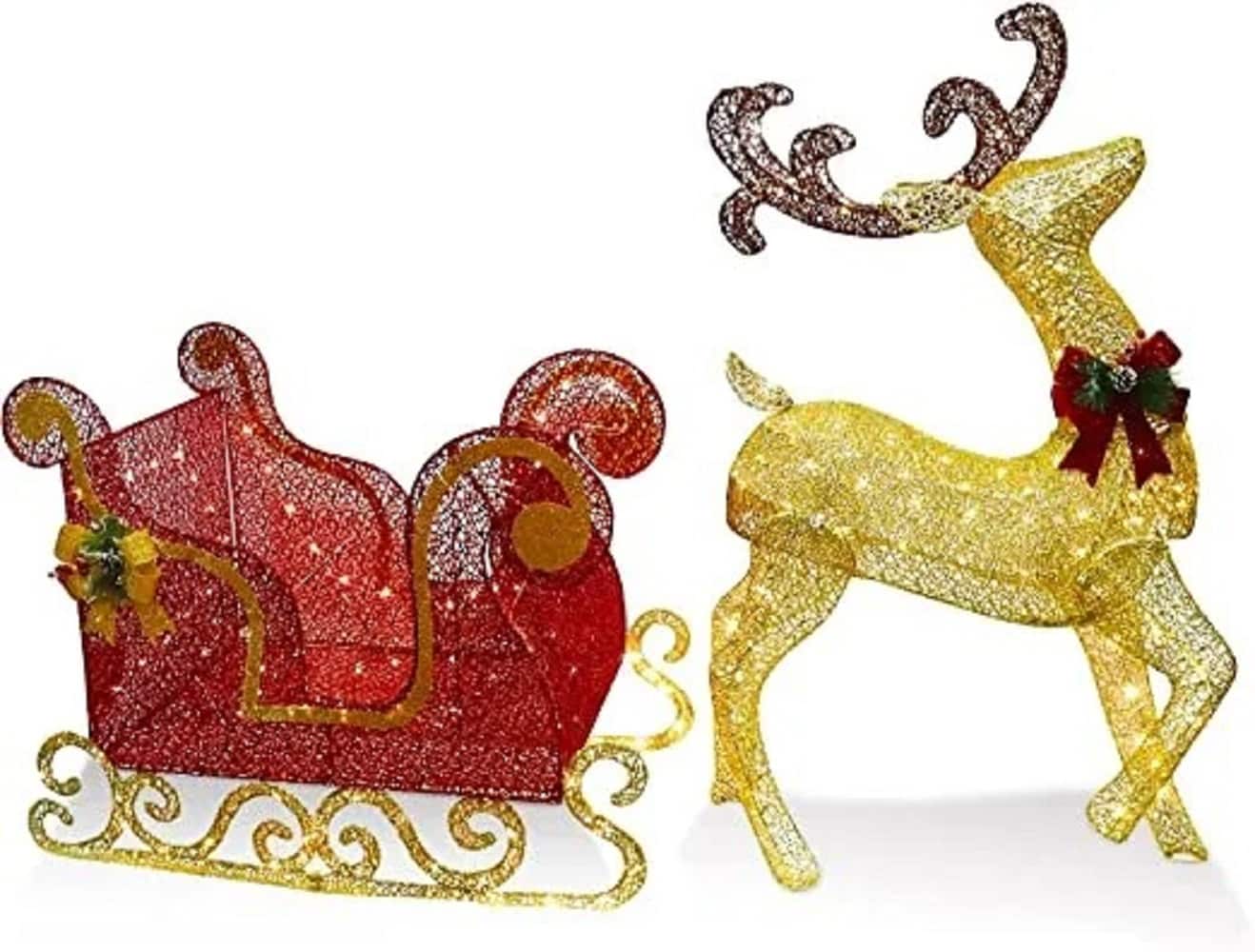 Joyfy 30593 36-Inches Lighted Reindeer Christmas Decor