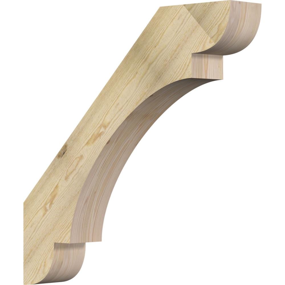 Ekena Millwork BRC06X36X36OLY00RDF 6-in x 36-in x 36-in Douglas Fir Wood Olympic Rough Sawn Knee Brace