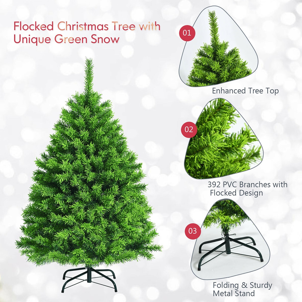 WELLFOR CM-HJY-23574 Artificial-Christmas-Trees - View #3