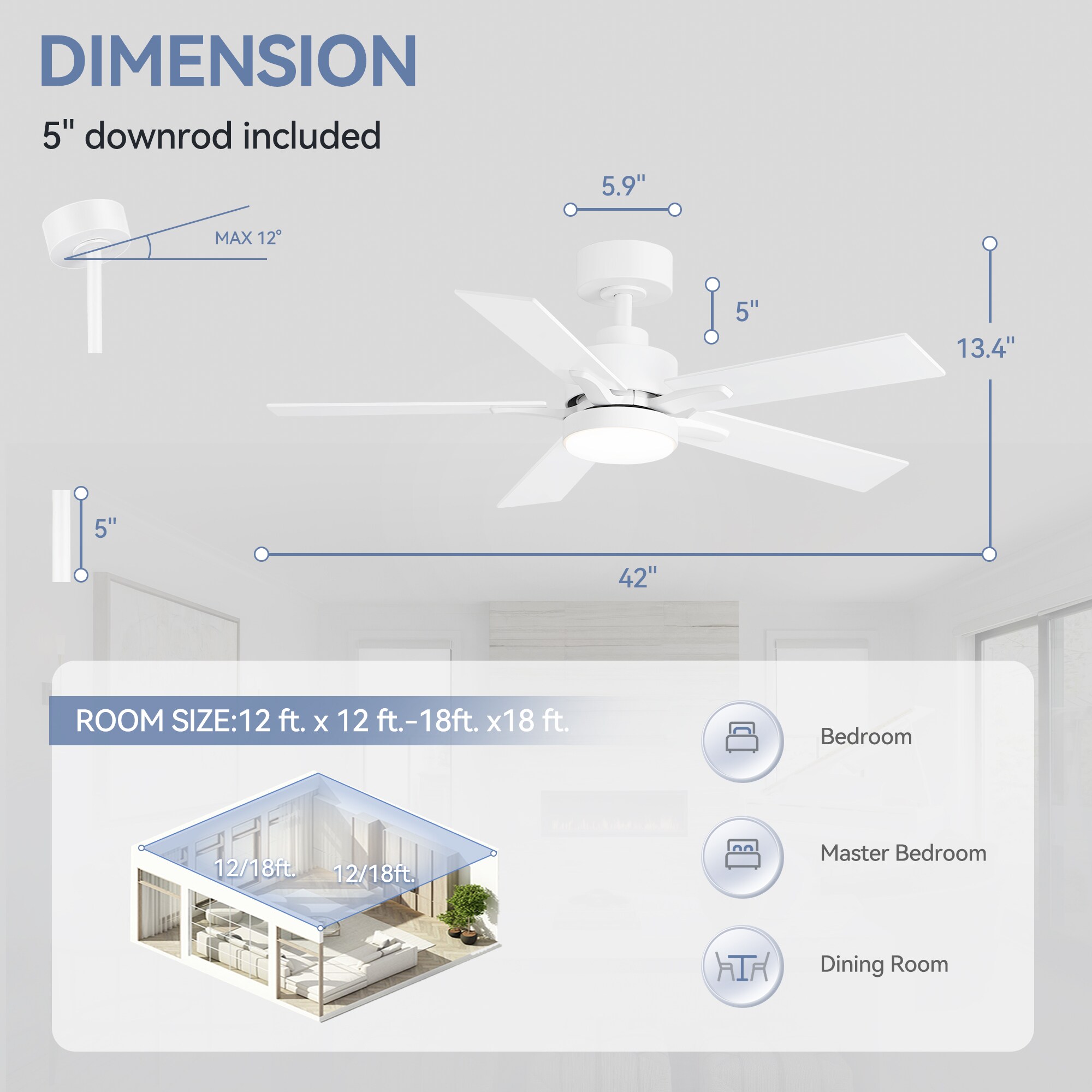 Breezary 30099-WH Ceiling-Fans - View #11
