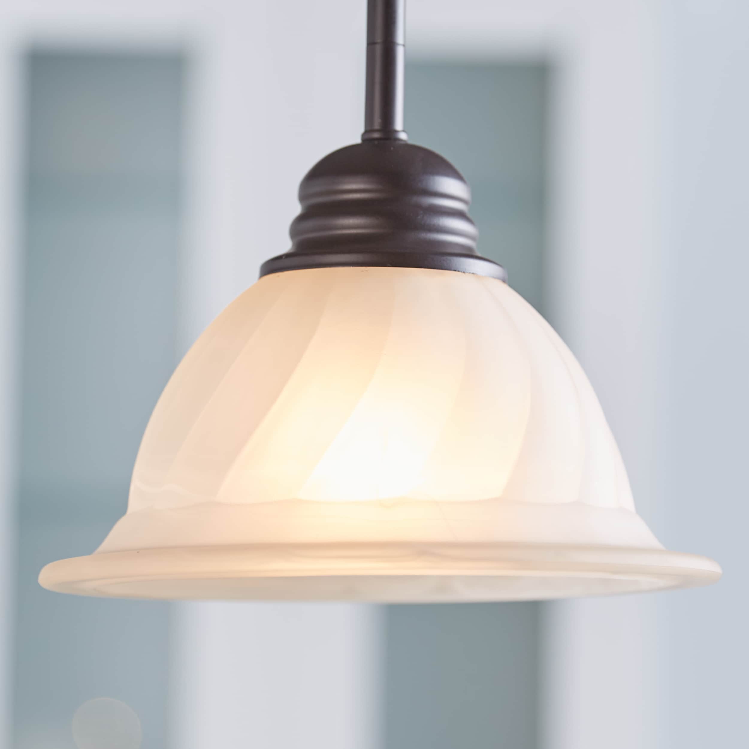 Marin 7" Oil Rubbed Bronze Glass Mini Pendant Light