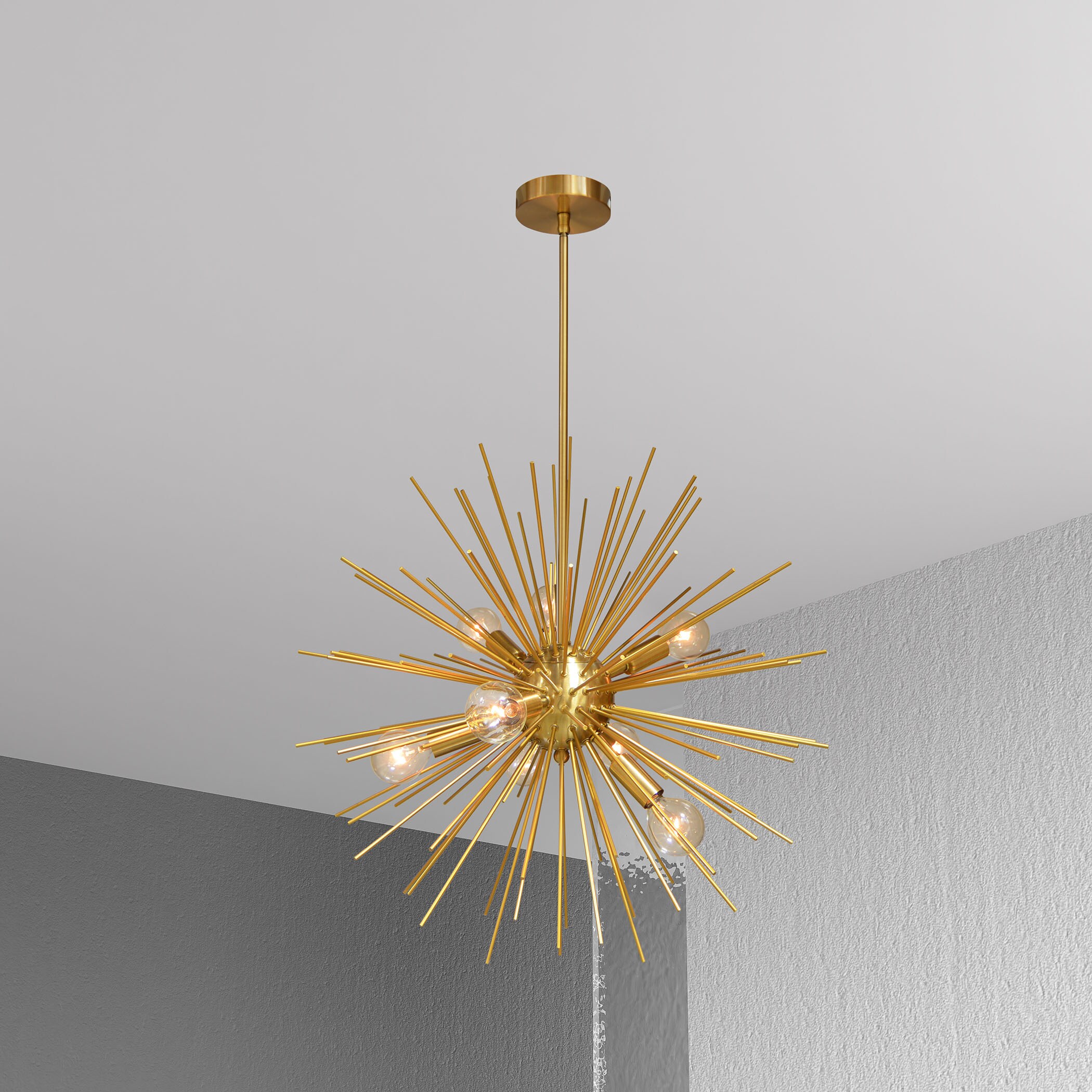 Dainolite Vega 8-Light Gold Modern/Contemporary Sputnik Large Hanging ...