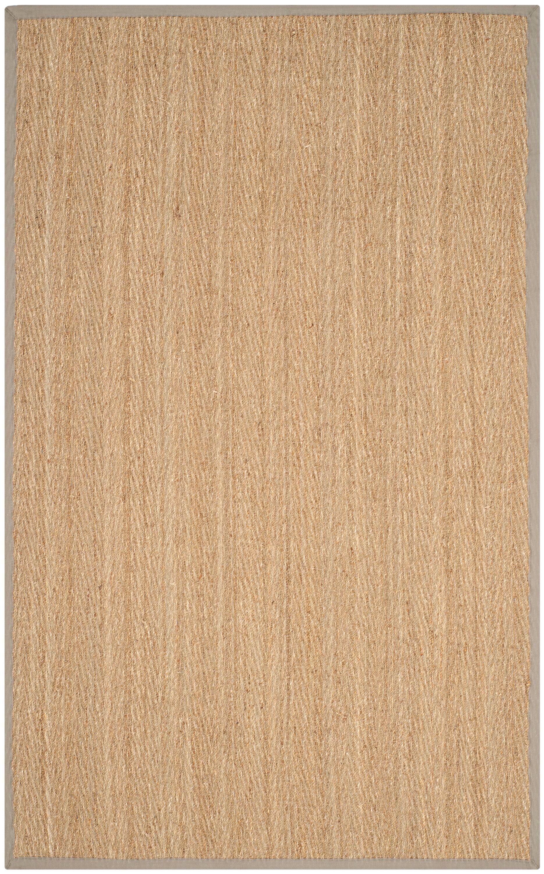Safavieh NF115P-5 Natural Fiber Montauk 5 x 8 (ft) Loomed Seagrass Natural/Gray Rectangular Indoor Chevron Coastal Area rug
