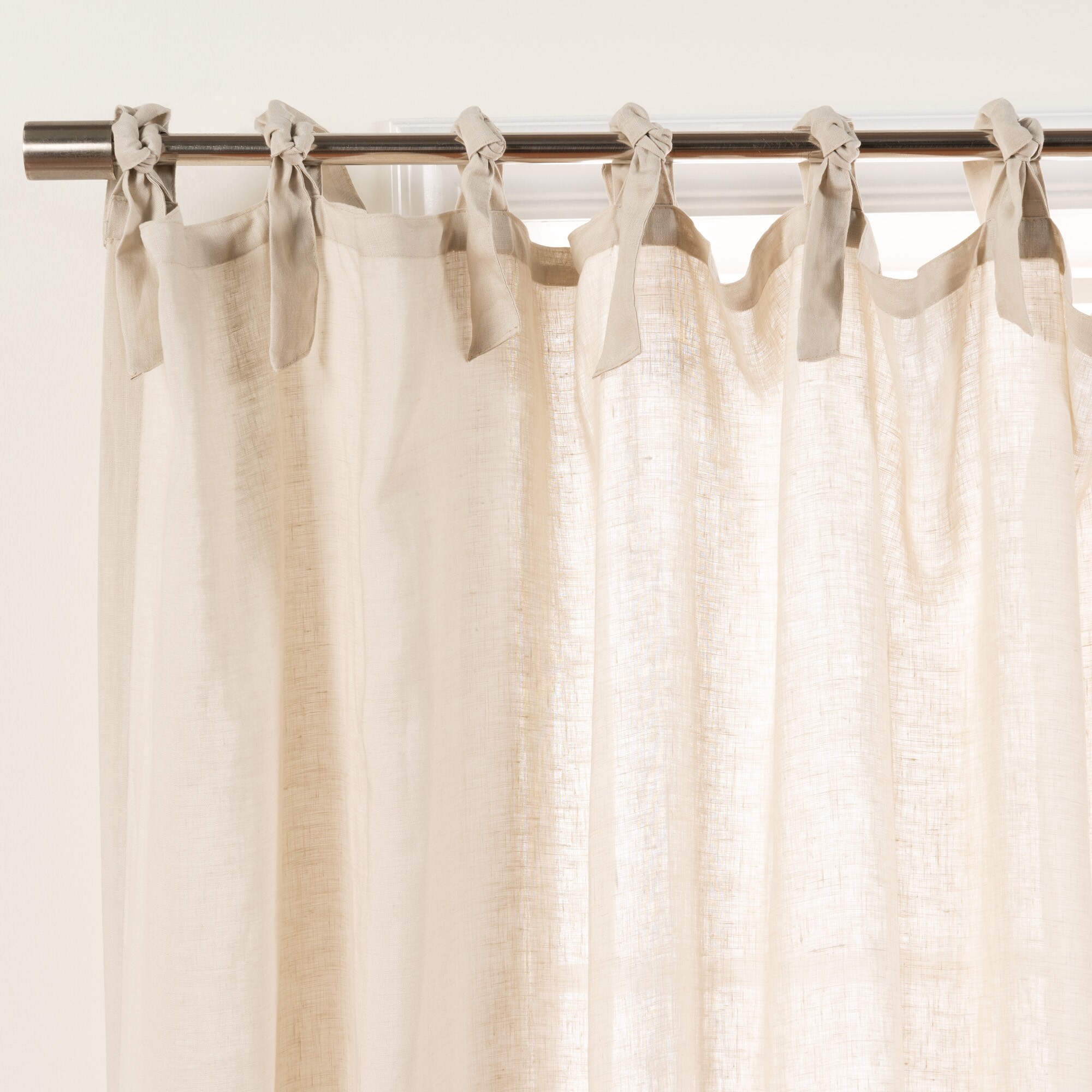 Best Home Fashion YK-02-TIE-LN-84-NATU curtains - View #2
