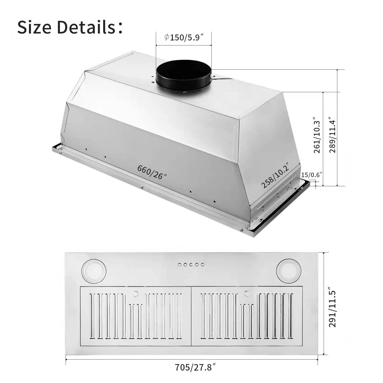 Zomagas B1370 Undercabinet-Range-Hoods - View #3