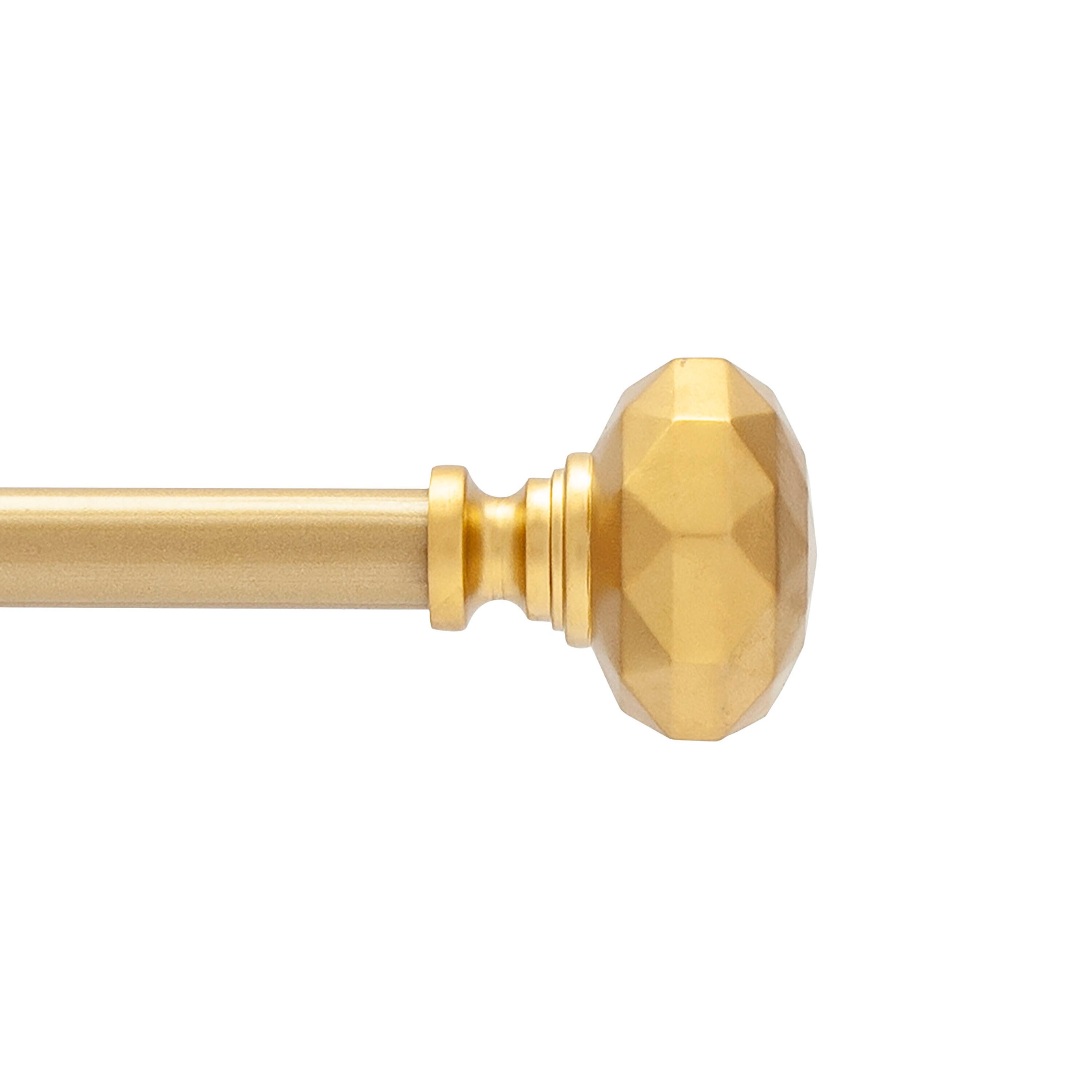 Kenney Burnished Brass Steel Single Curtain Rod with Finials in the ...