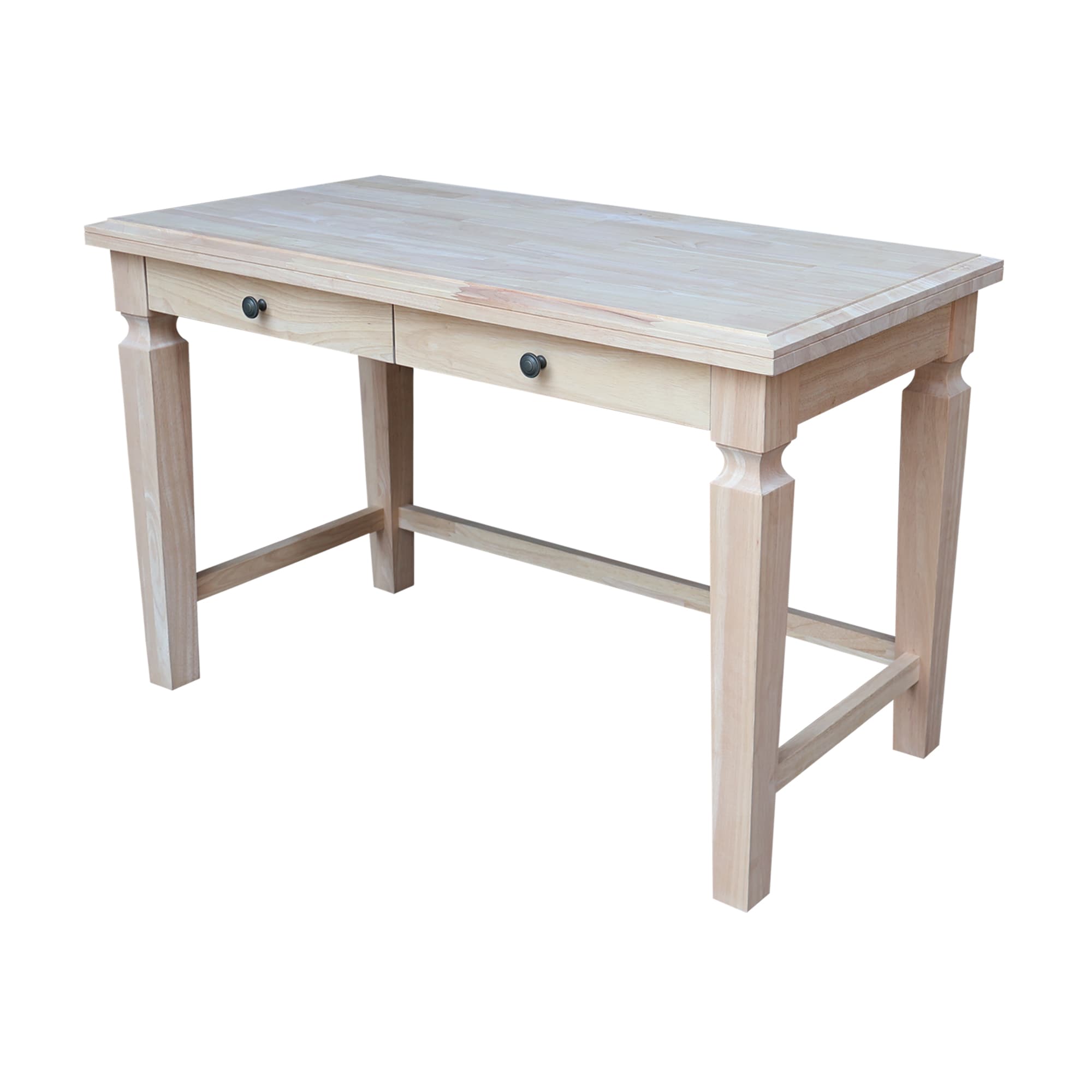 International Concepts 48 in Brown Casual Rubberwood Writing Desk with Chair KOF 72 C13A 1 at Lowes