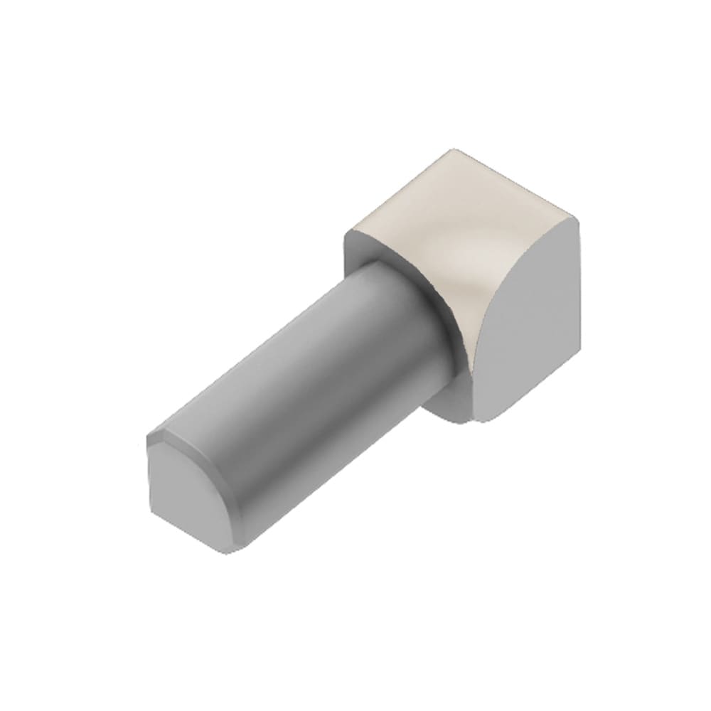 Schluter Systems ID/RO100SP Rondec 0.375-in W x 1.0-in L Sand pebble color-coated aluminum Aluminum Inside corner Tile Edge Trim