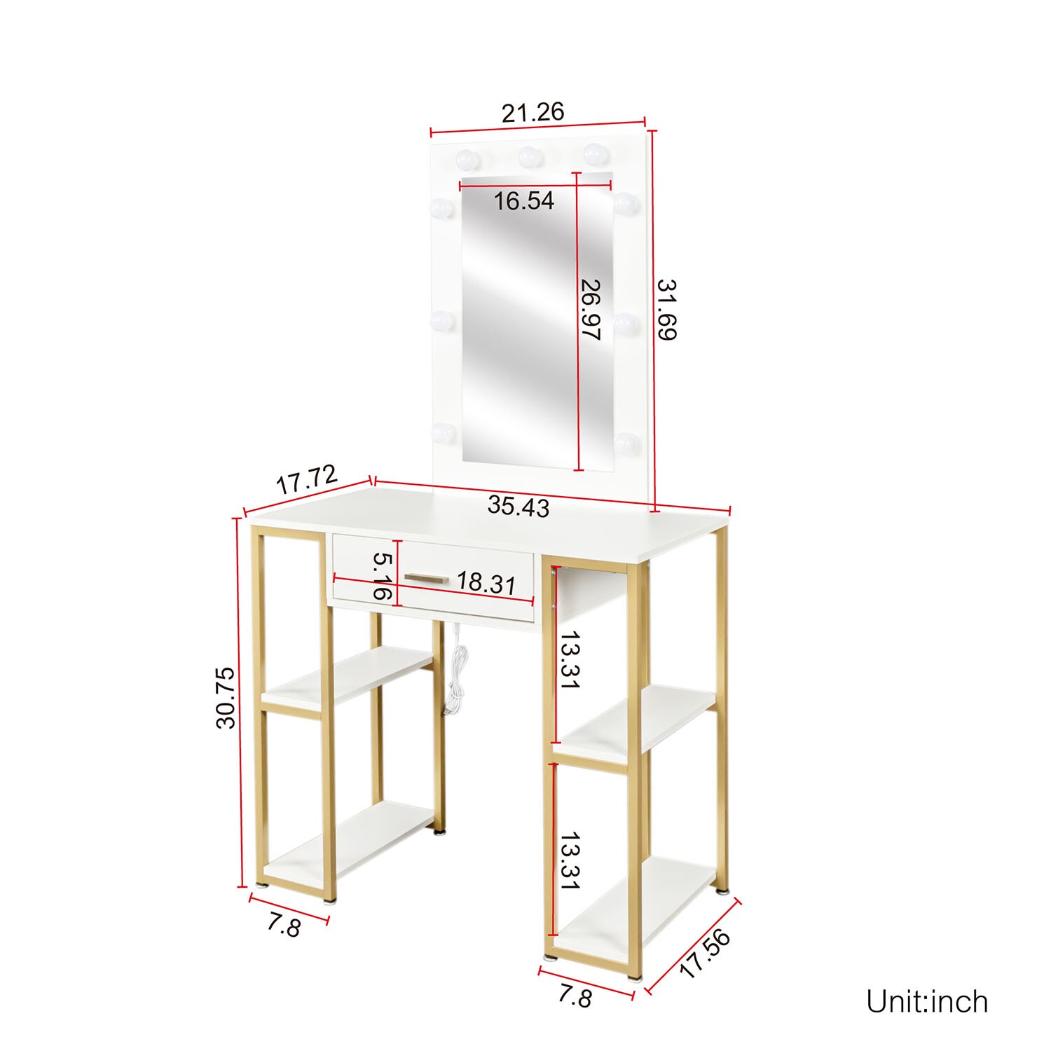 GZMR GR-W331276 Bedroom-Vanities - View #10
