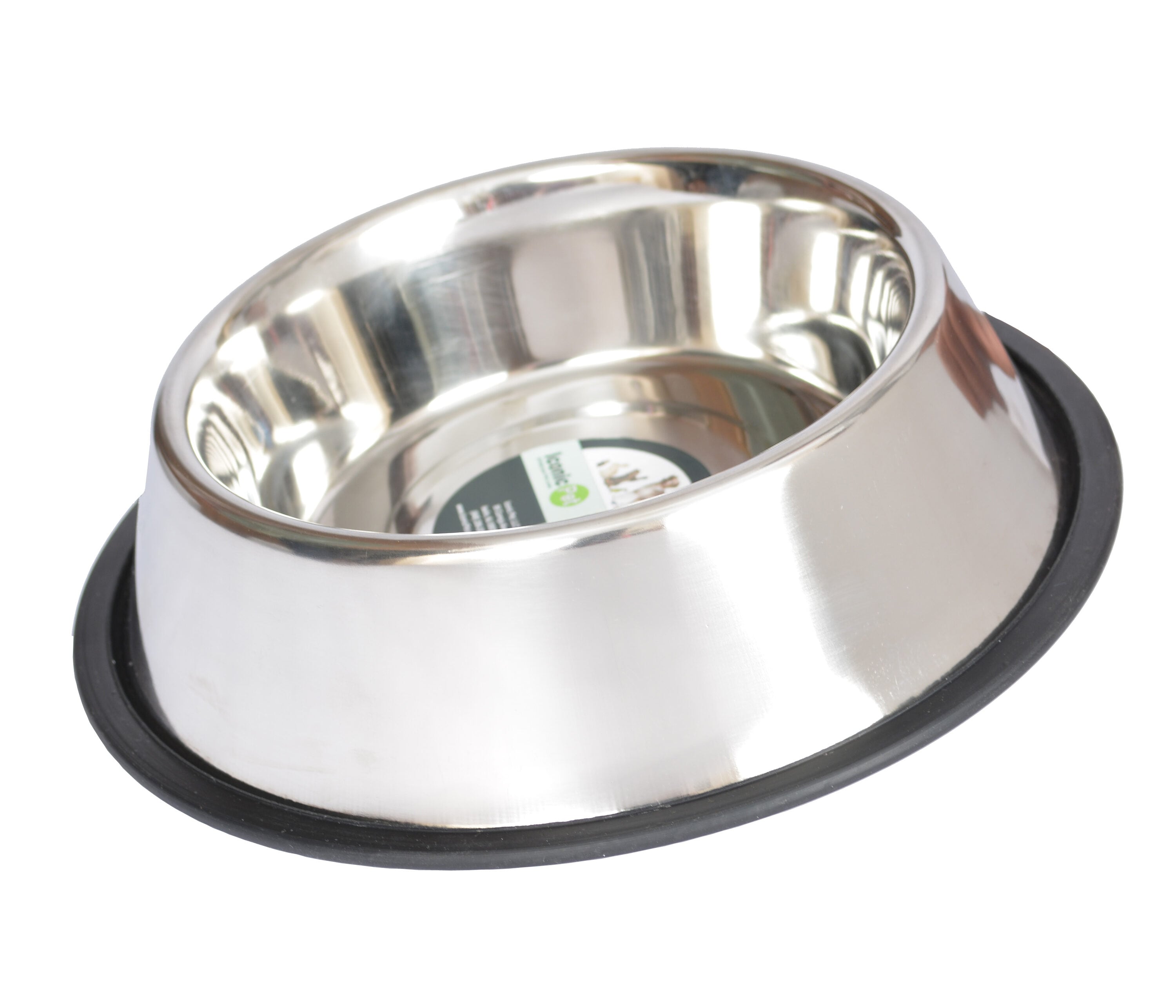 Stainless Steel Non-Skid Pet Bowl with Rubber Base, 64 Oz