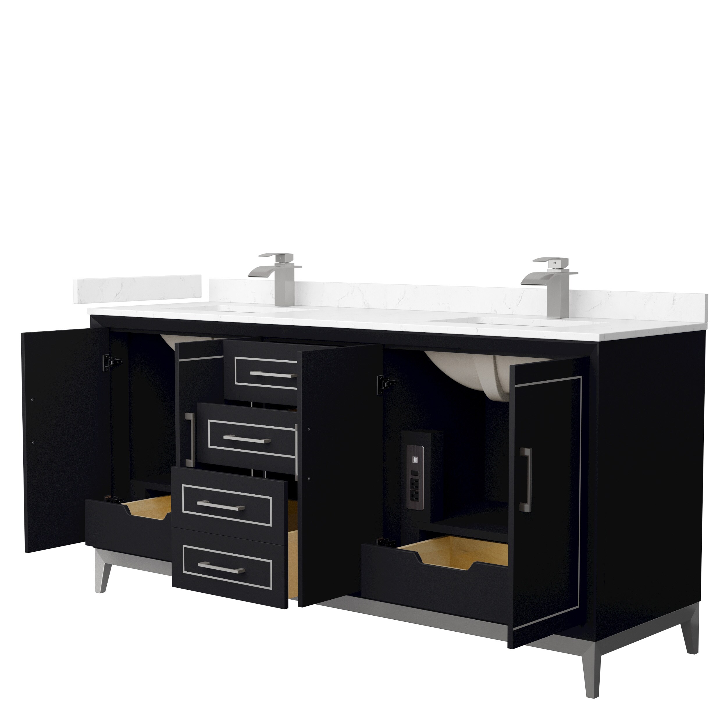 Wyndham Collection WCH515172DBKC2UNSMXX Bath-Vanity-Combo - View #2