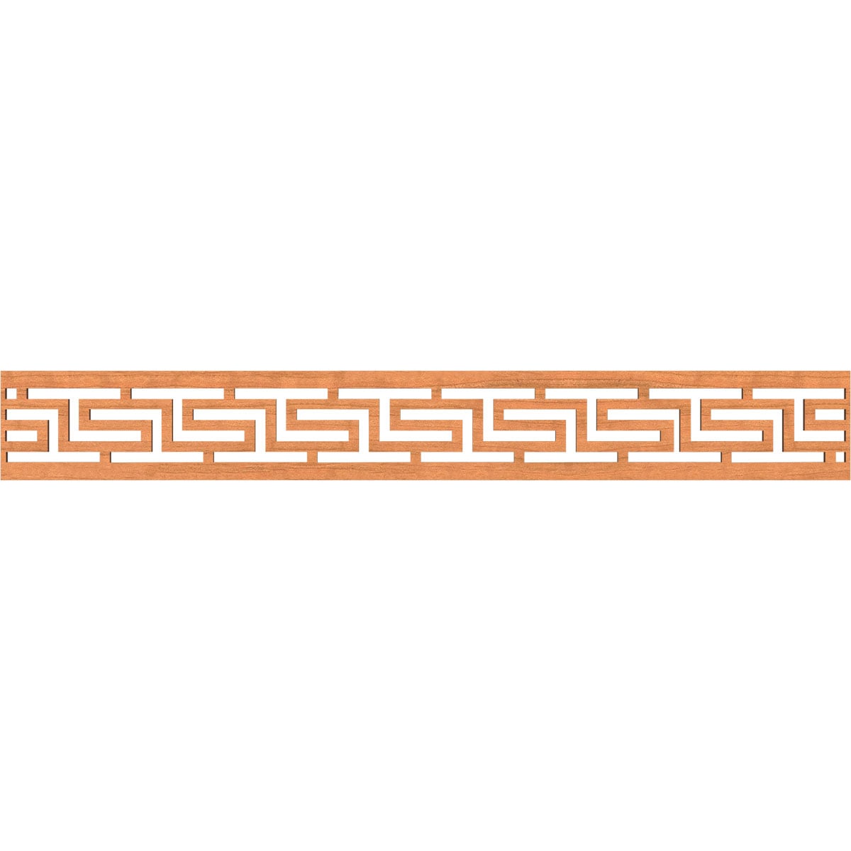 Ekena Millwork MLDA06X46TULCH Tulum Fretwork Flat Trim 6-in x 3.86-ft Cherry Brown Unfinished 2156304 Pierced Wall Panel Moulding